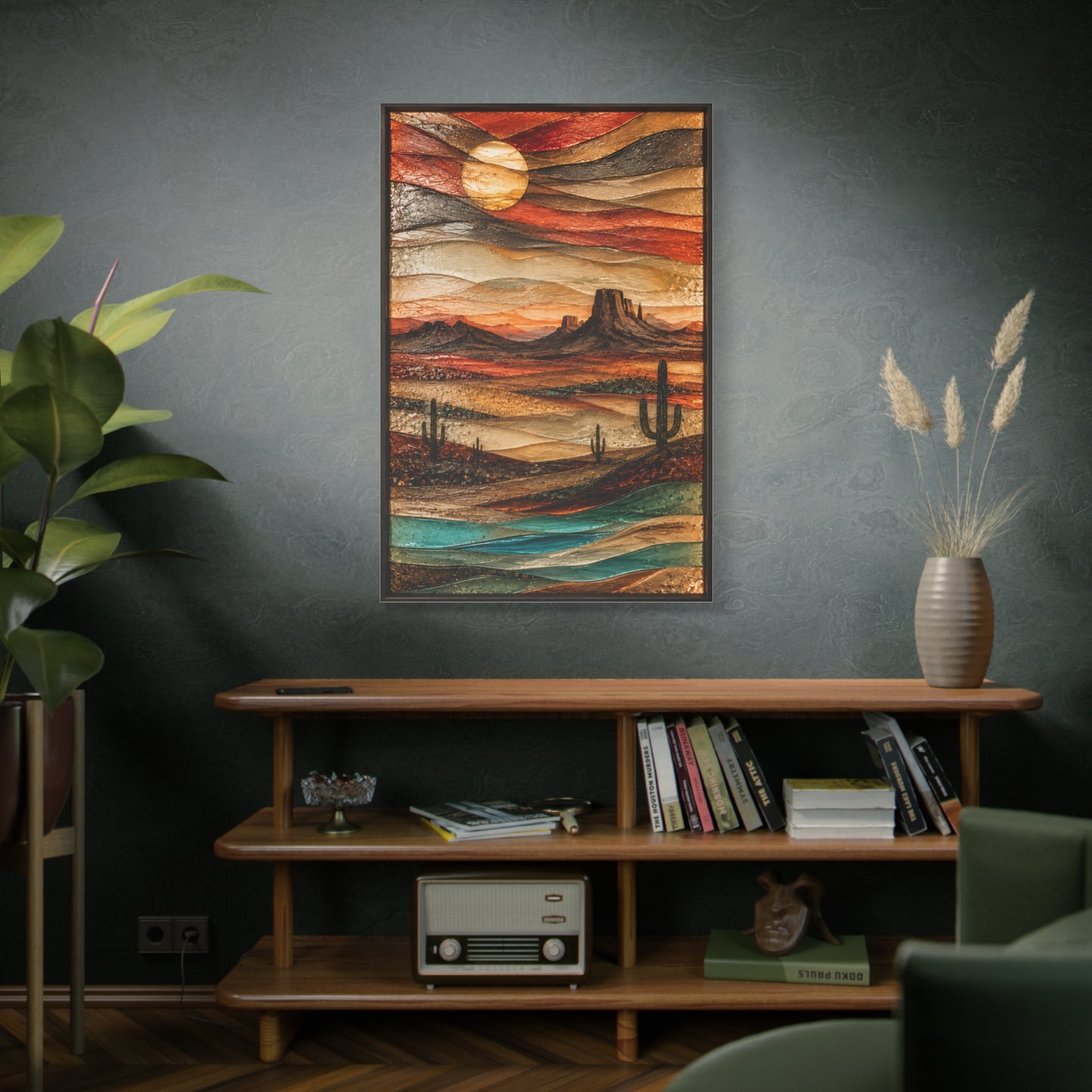 Fused Glass Desert Mirage Southwest Wall Art & Canvas Print