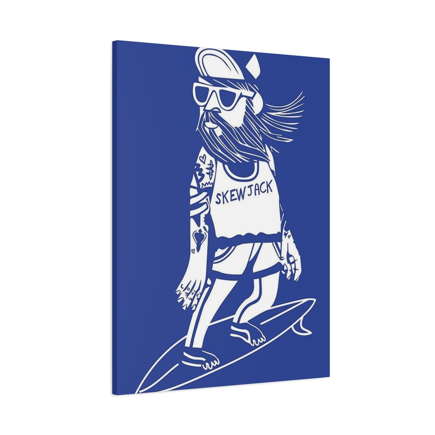 Cartoon Surfing Graffiti Poster Wall Art & Canvas Prints