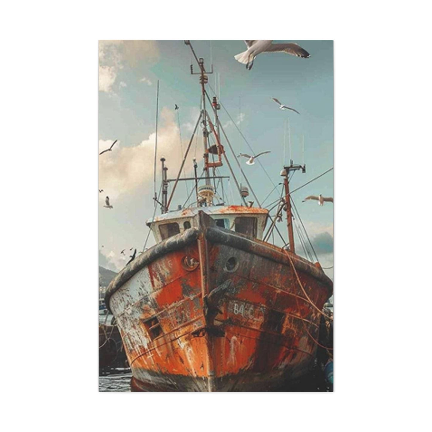 Abandoned Ship At Shore Wall Art & Canvas Prints