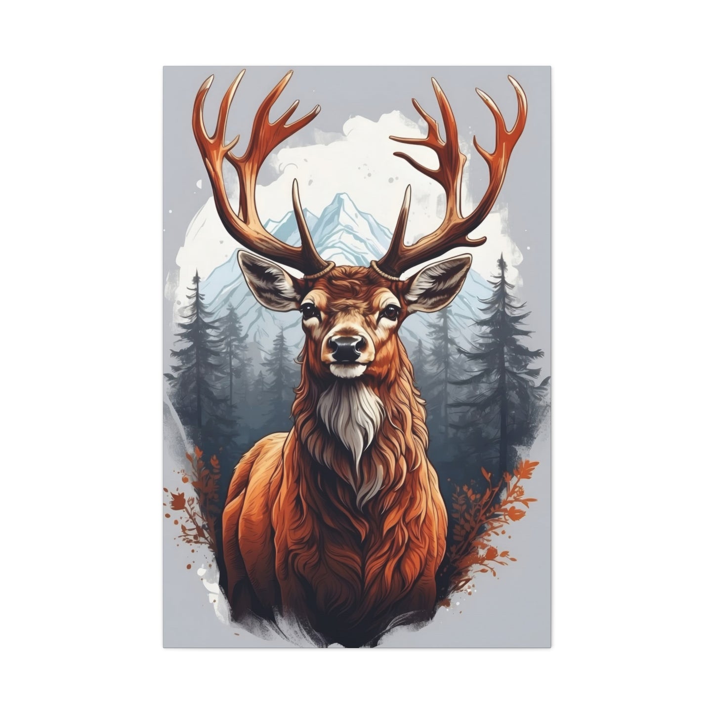 Deer With Large Antlers Wall Art & Canvas Prints