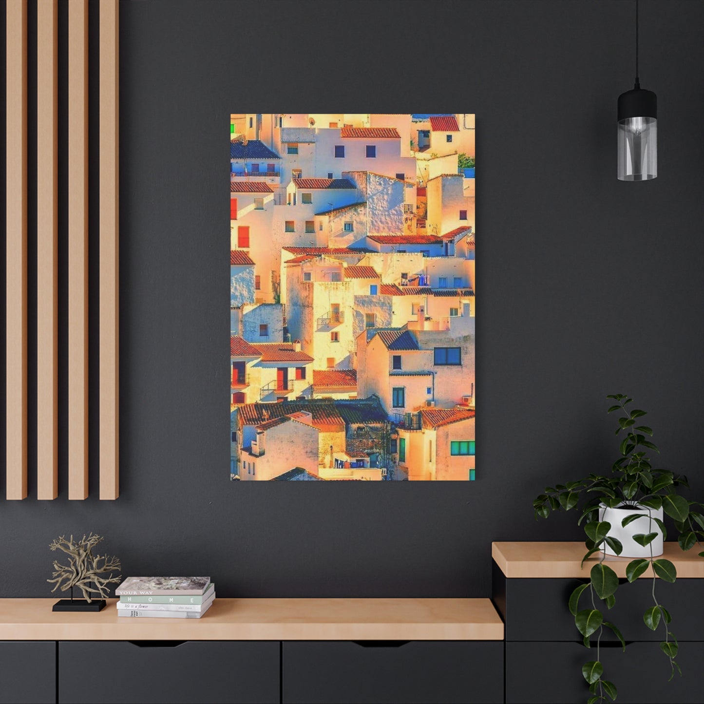 Sunlight On Houses Of Spain Wall Art & Canvas Prints