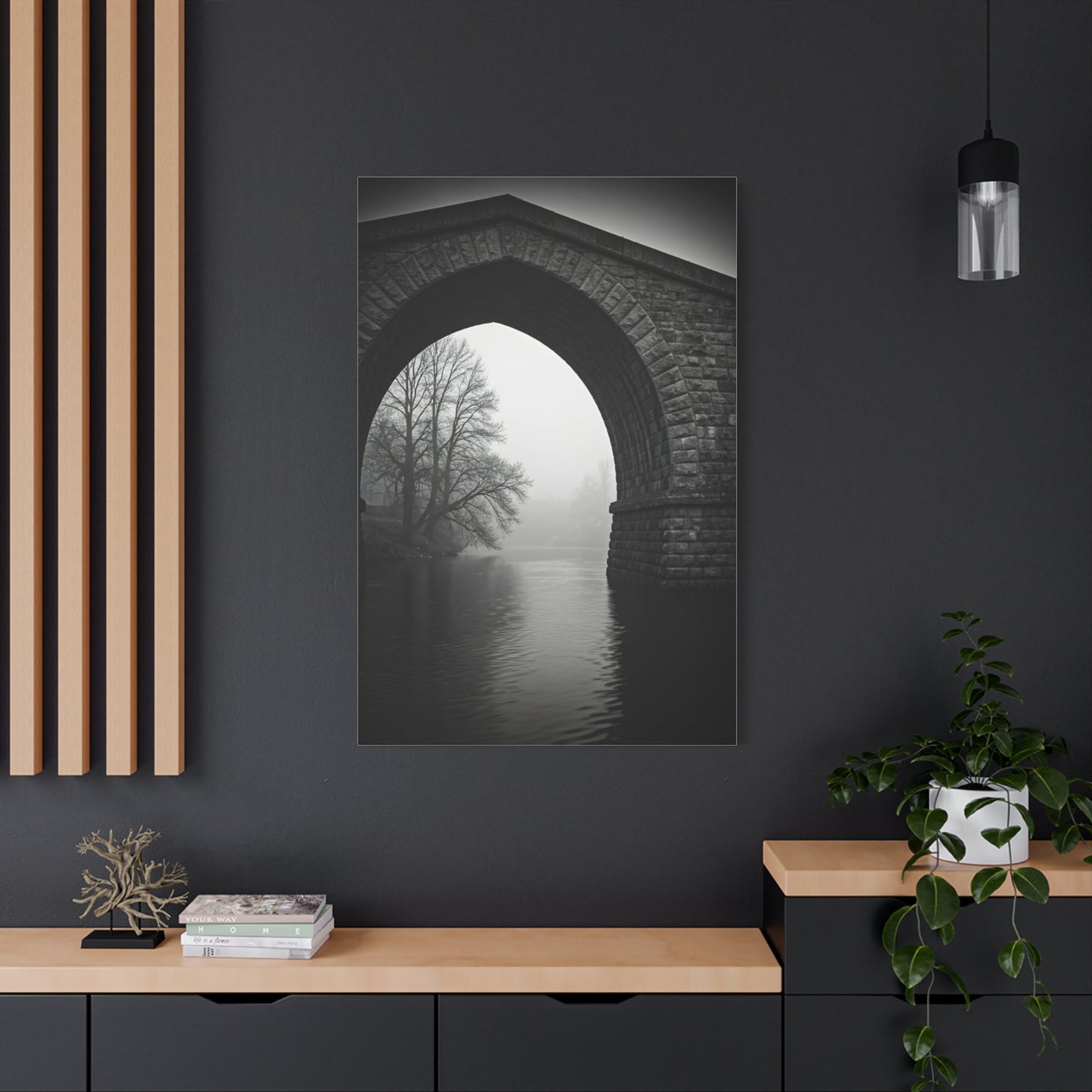 Misty Archway Bridge Scene Wall Art & Canvas Prints