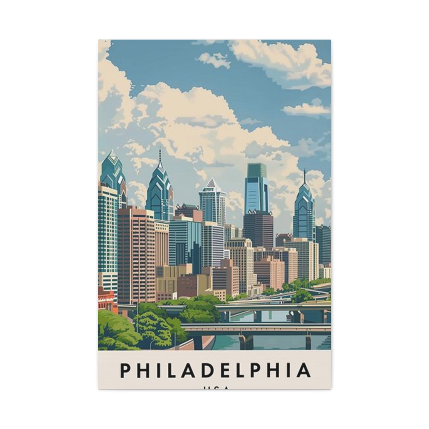 Bright Sunny Day In Philadelphia Wall Art & Canvas Prints