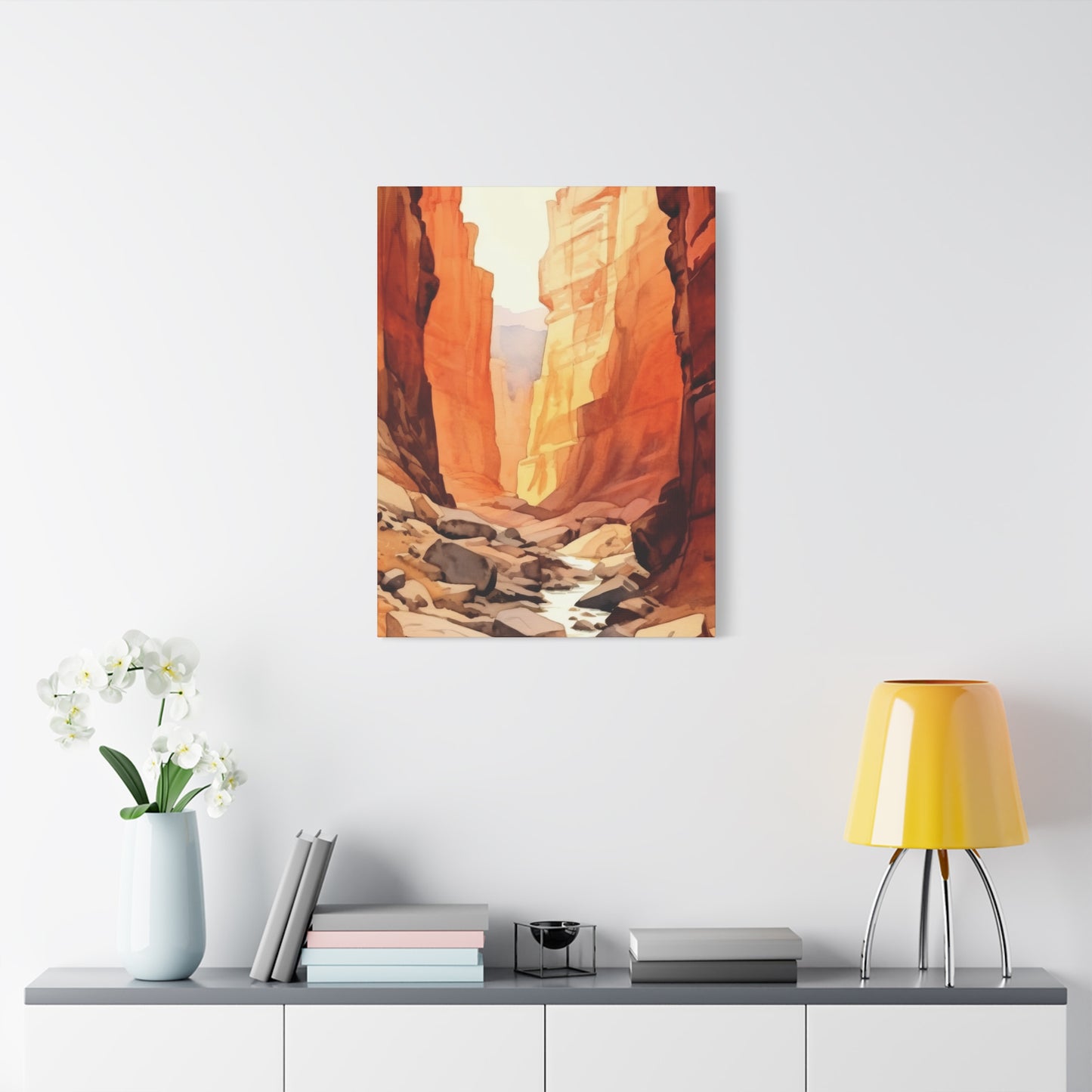 Desert Canyon Watercolor Earth Tones Wall Art & Canvas Prints
