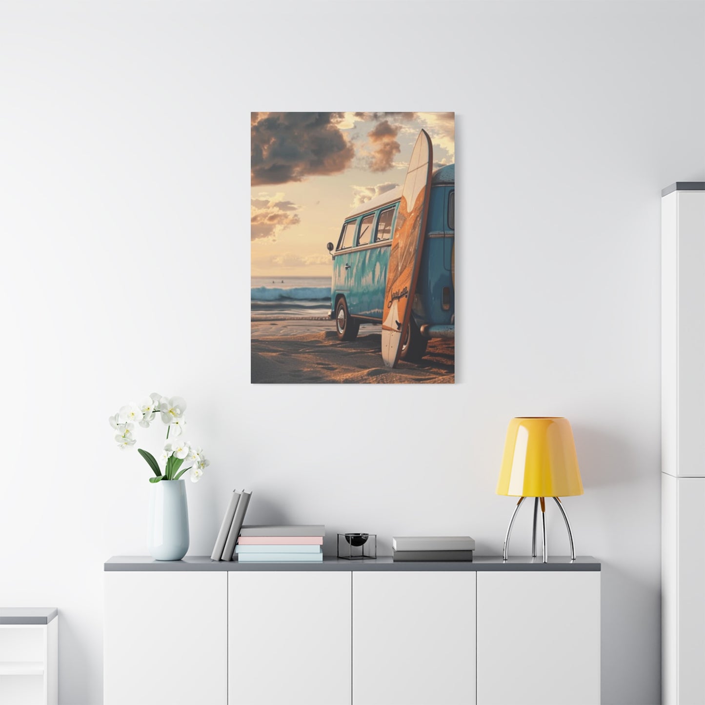 Beach Van And Surfing Wall Art & Canvas Prints