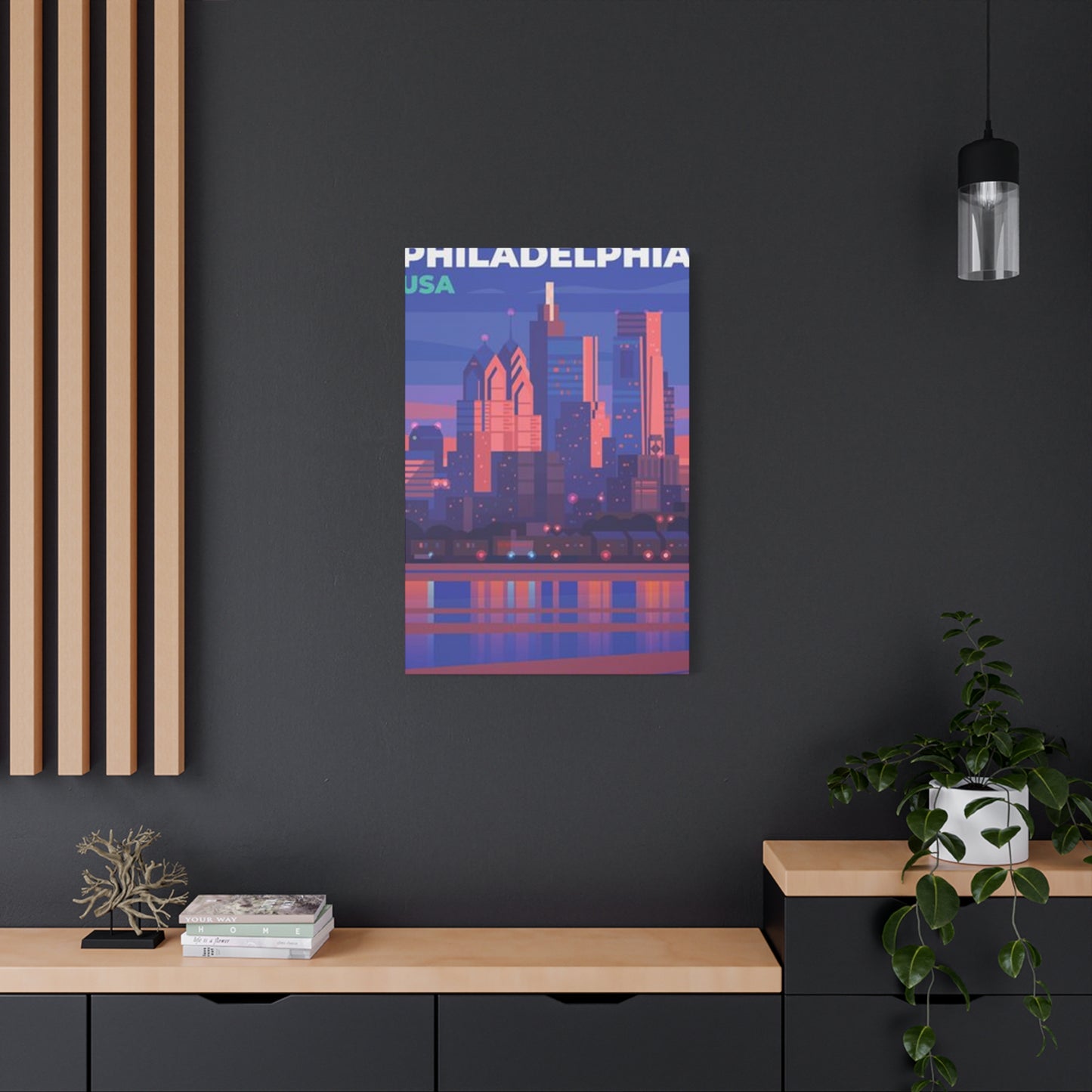 Cityscape In Evening Philadelphia Wall Art & Canvas Prints
