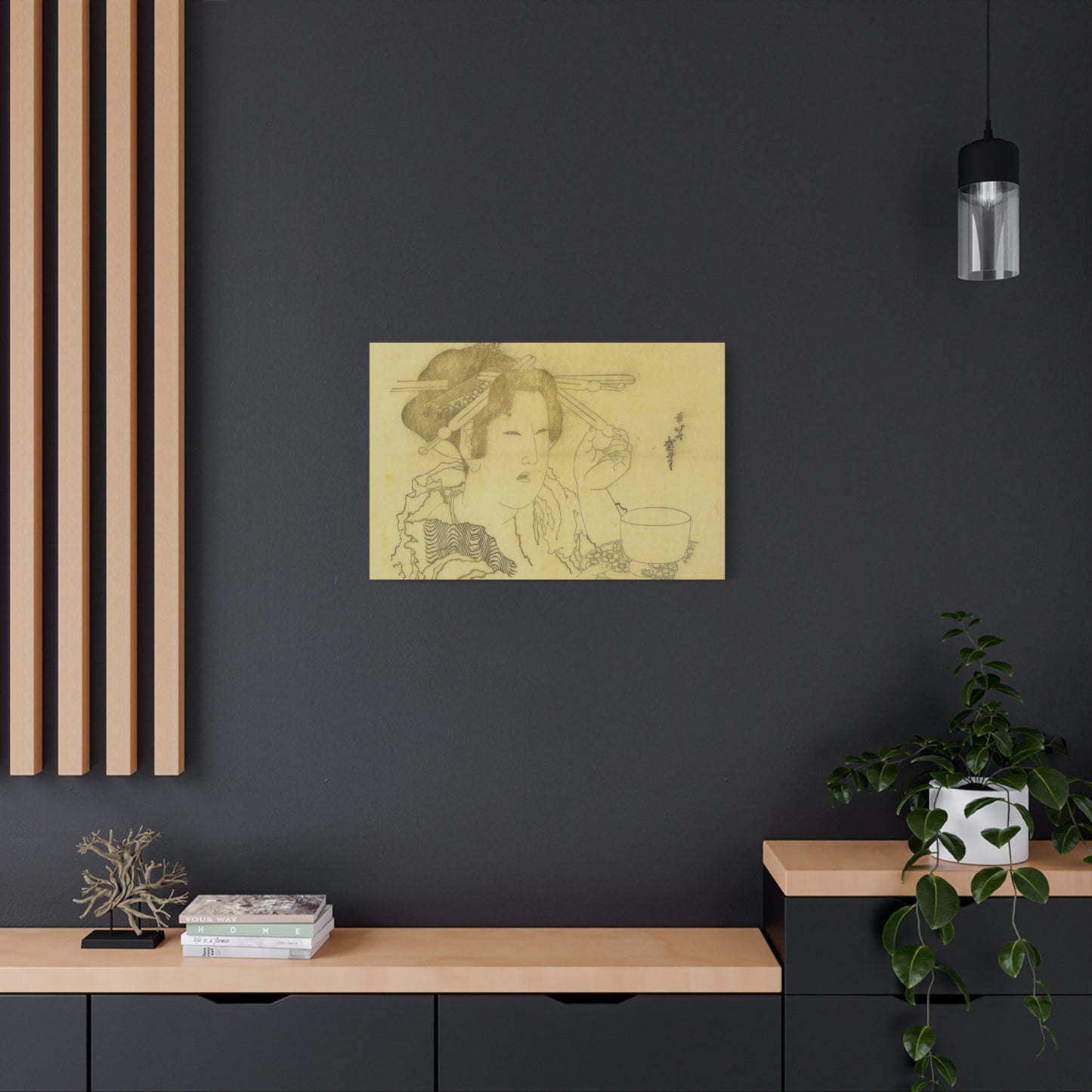 Katsushika Hokusai Woman With A Teacup Wall Art & Canvas Prints