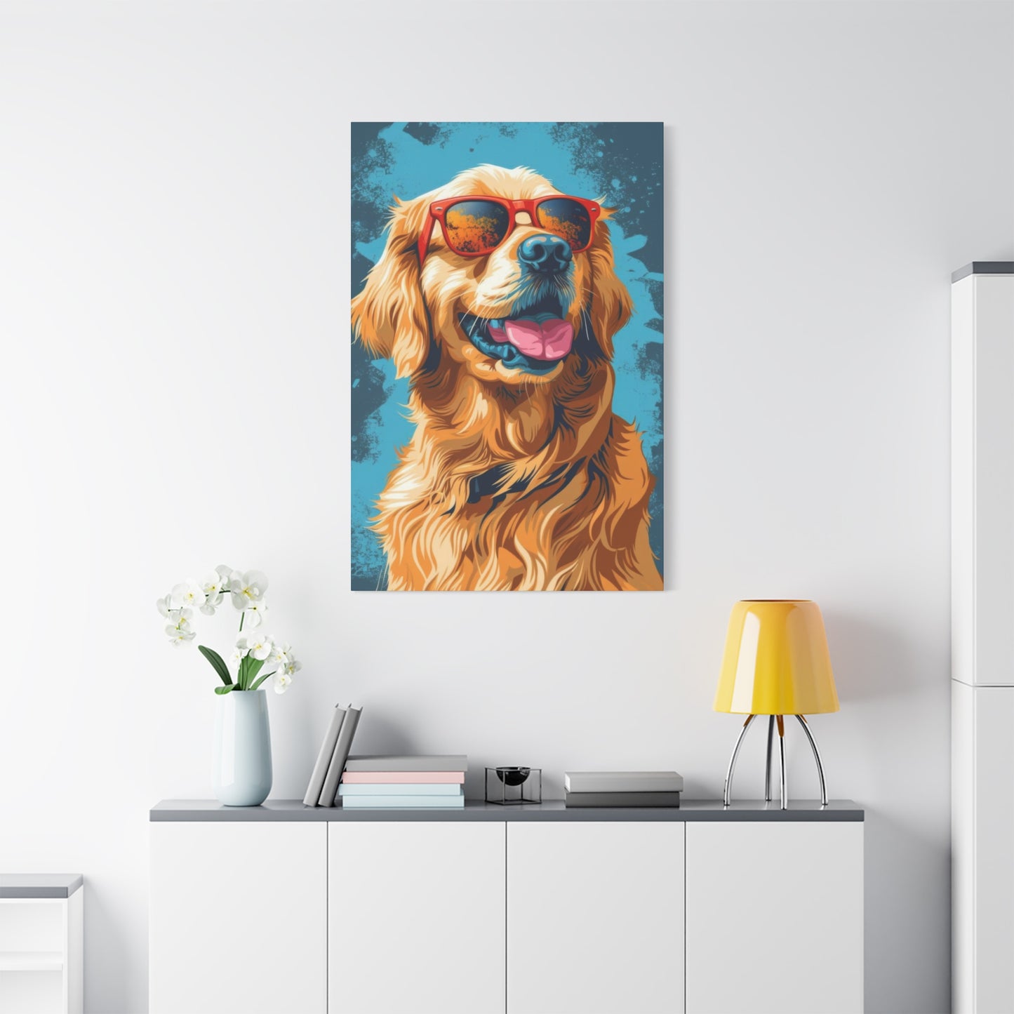 Golden Retriever Sunglasses Wall Art & Canvas Prints