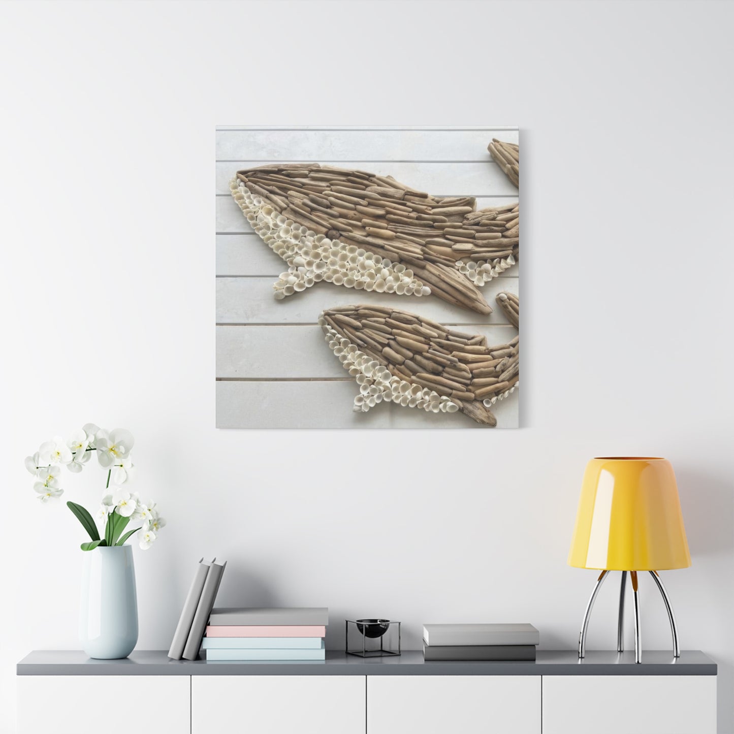 Driftwood Whales Wall Art & Canvas Prints