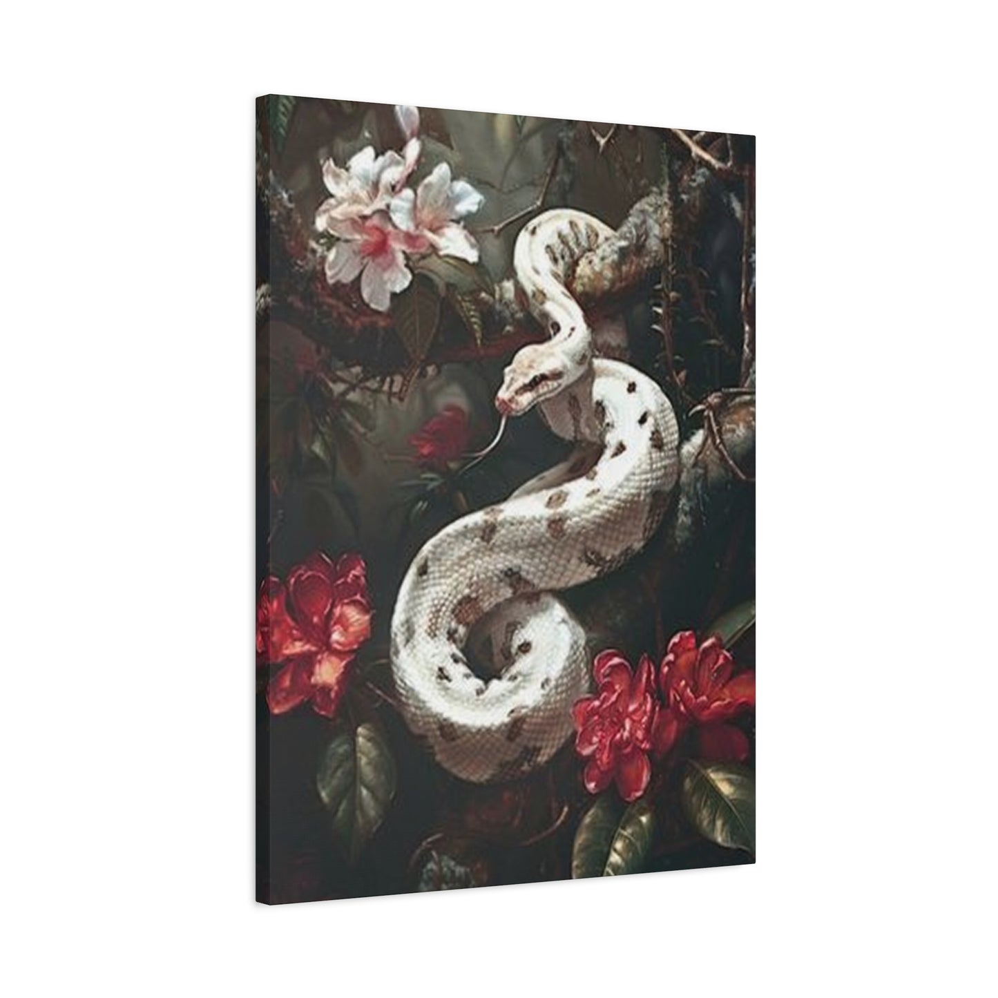 White Snake On Branch Wall Art & Canvas Prints