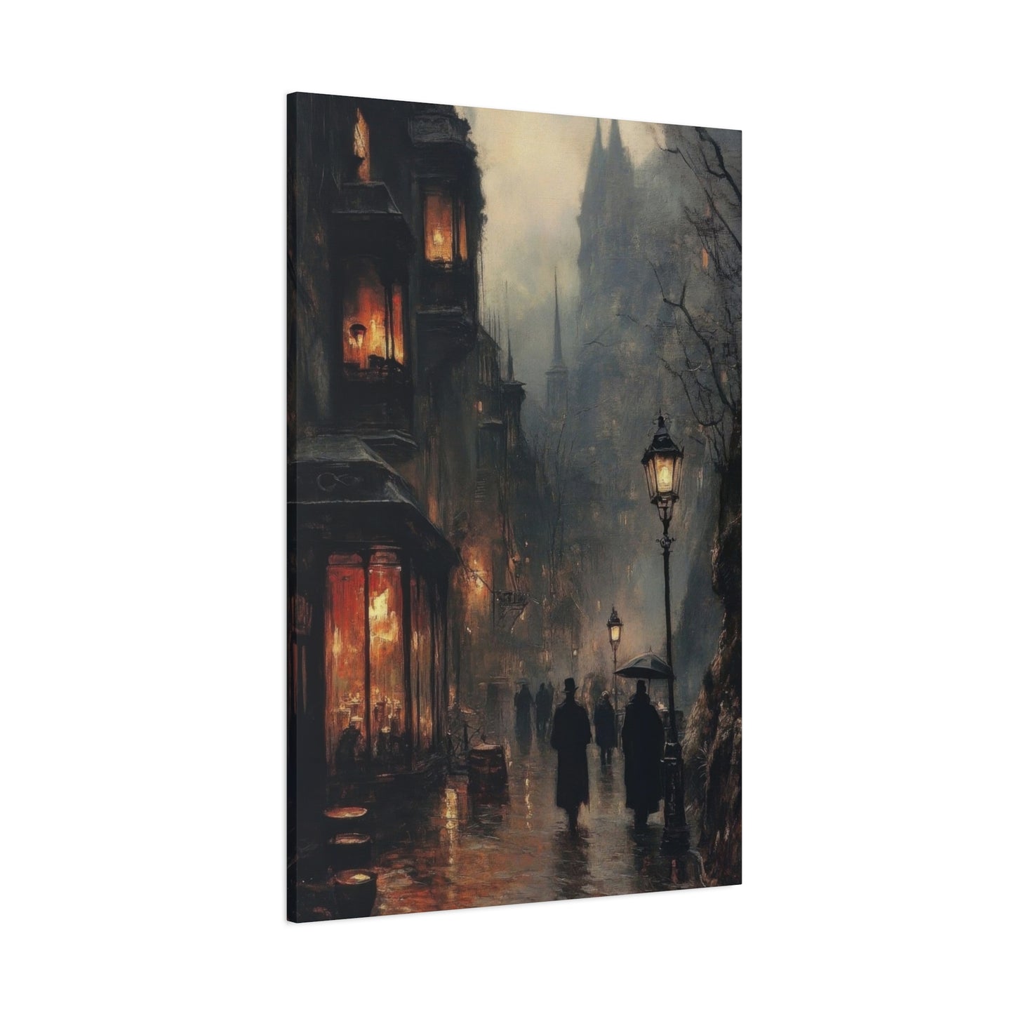 Warm Lit Street Dark Wall Art & Canvas Prints