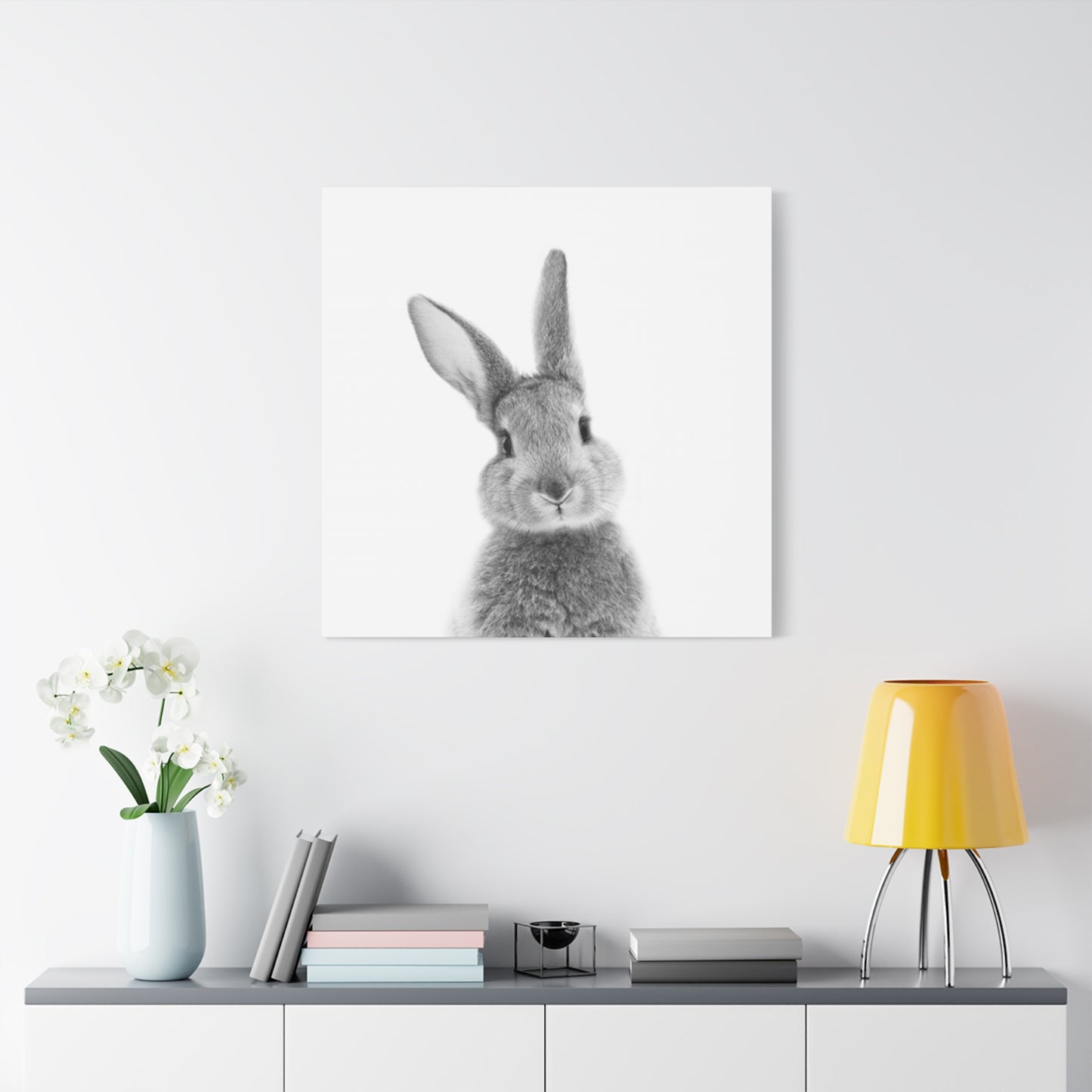 Black And White Rabbit Wall Art & Canvas Prints