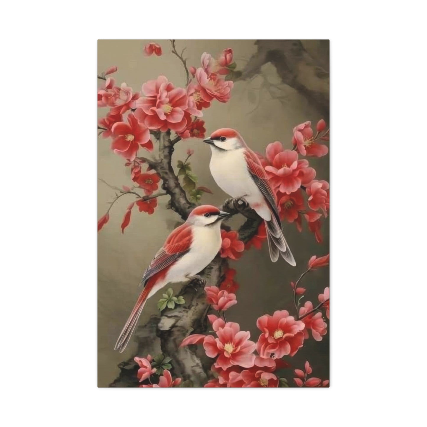 Birds Red Leaves Wall Art & Canvas Prints