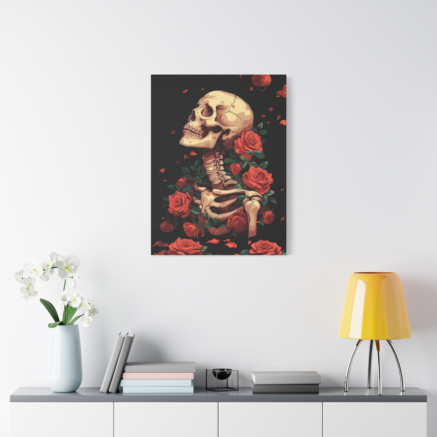 Rose & Skeleton Poster Wall Art & Canvas Prints