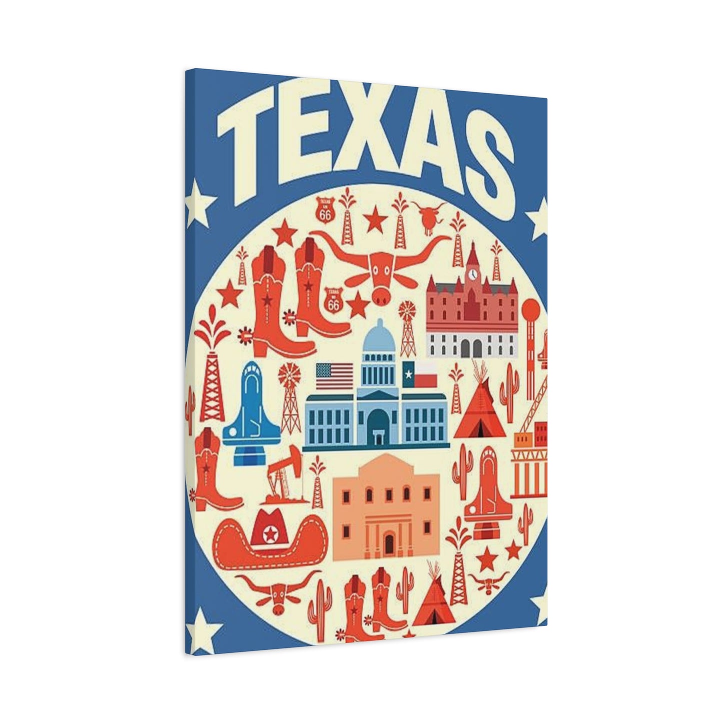 Blue Texas Poster Wall Art & Canvas Prints