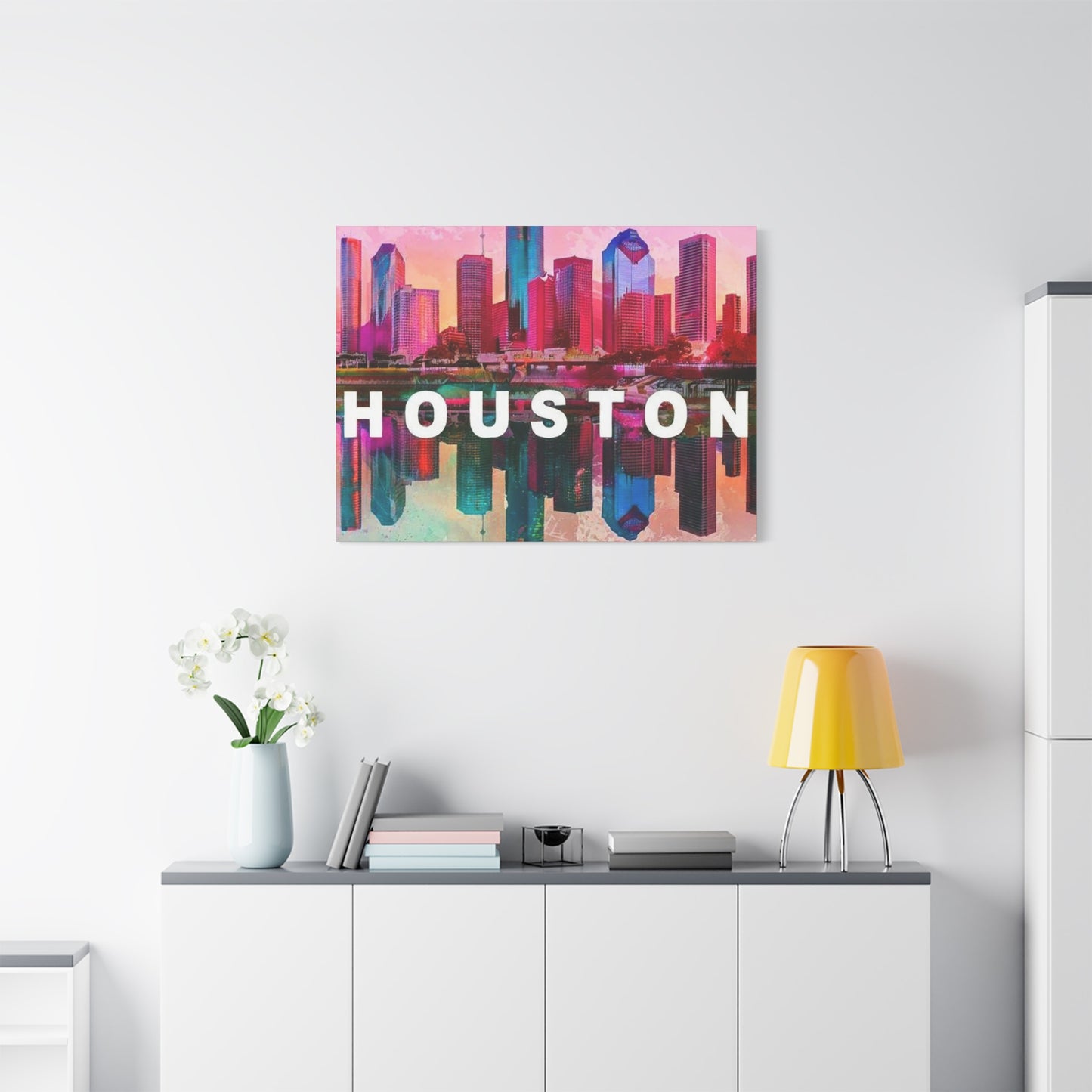 Houston Skyline Mirrored Wall Art & Canvas Prints