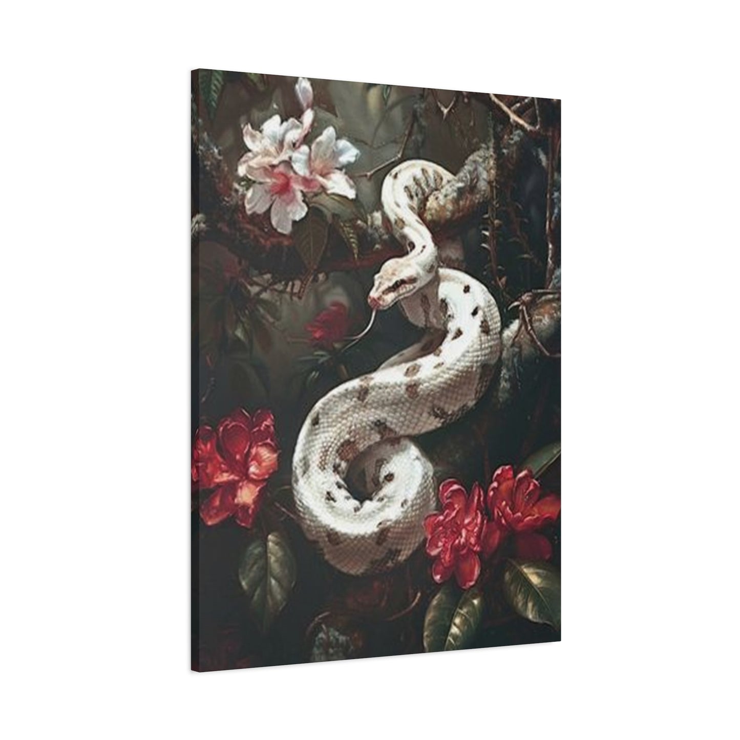 White Snake On Branch Wall Art & Canvas Prints