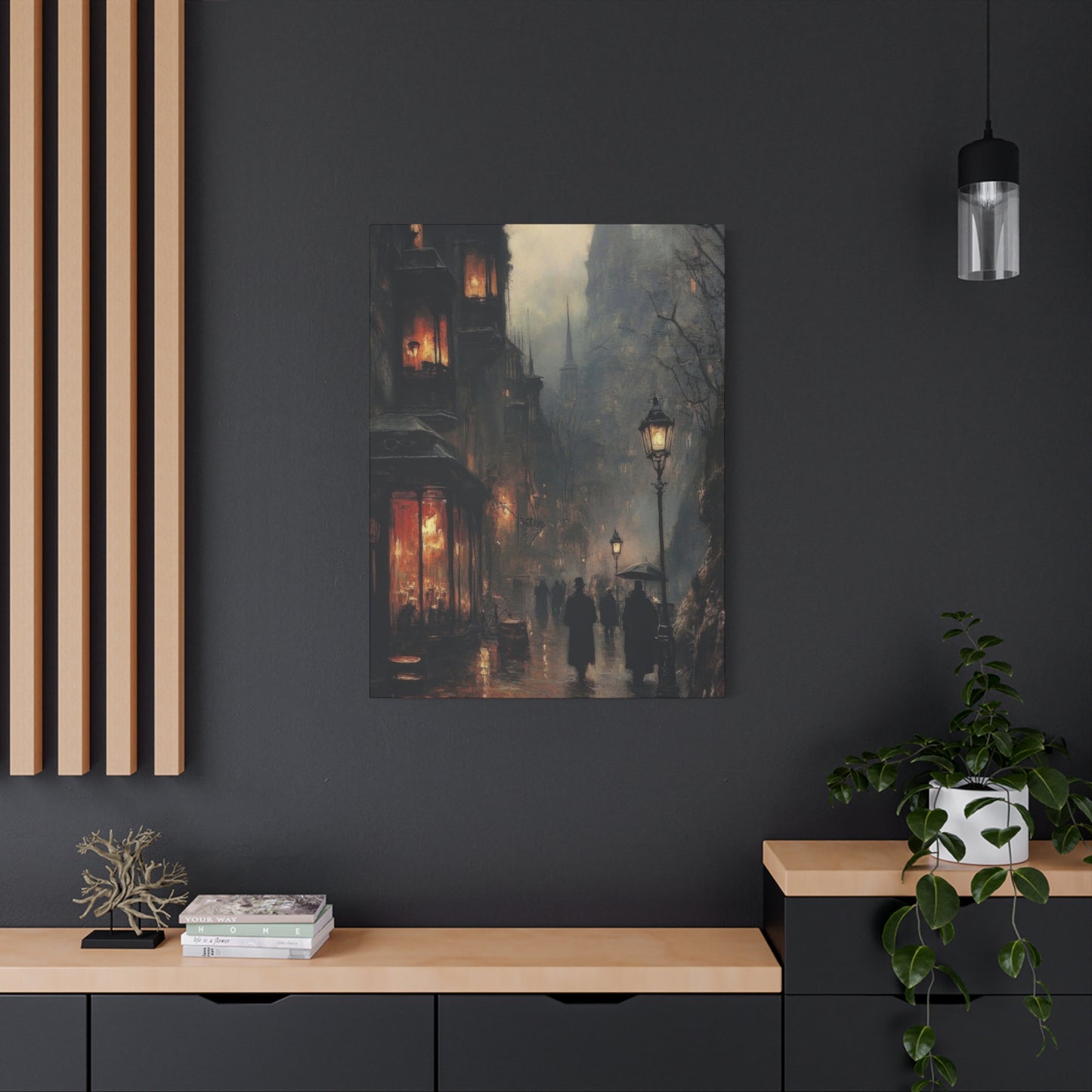 Warm Lit Street Dark Wall Art & Canvas Prints