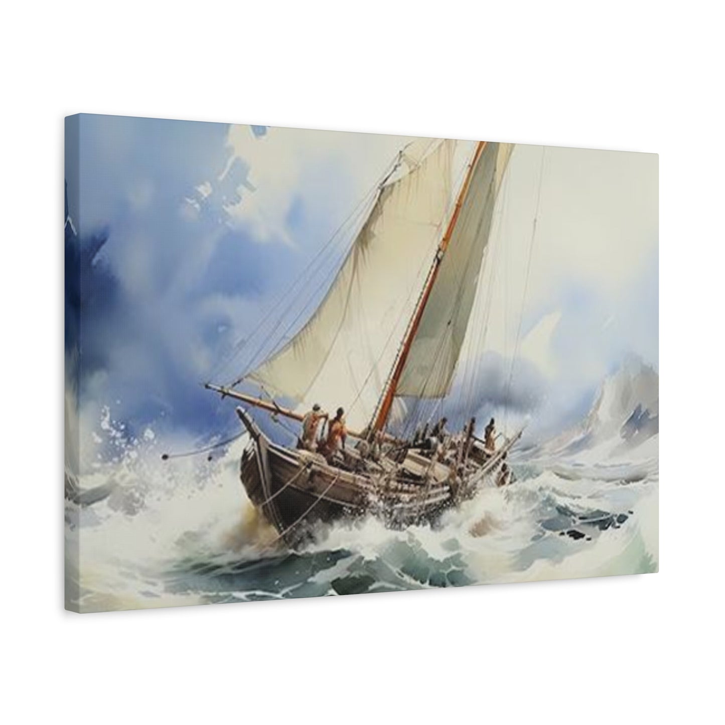 Ships In Ocean Painting Wall Art & Canvas Prints