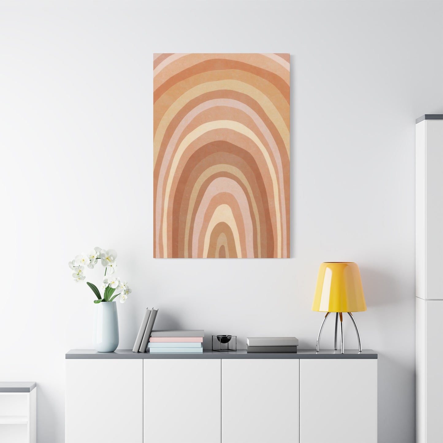 Warm Concentrix Curves Earth Tones Wall Art & Canvas Prints