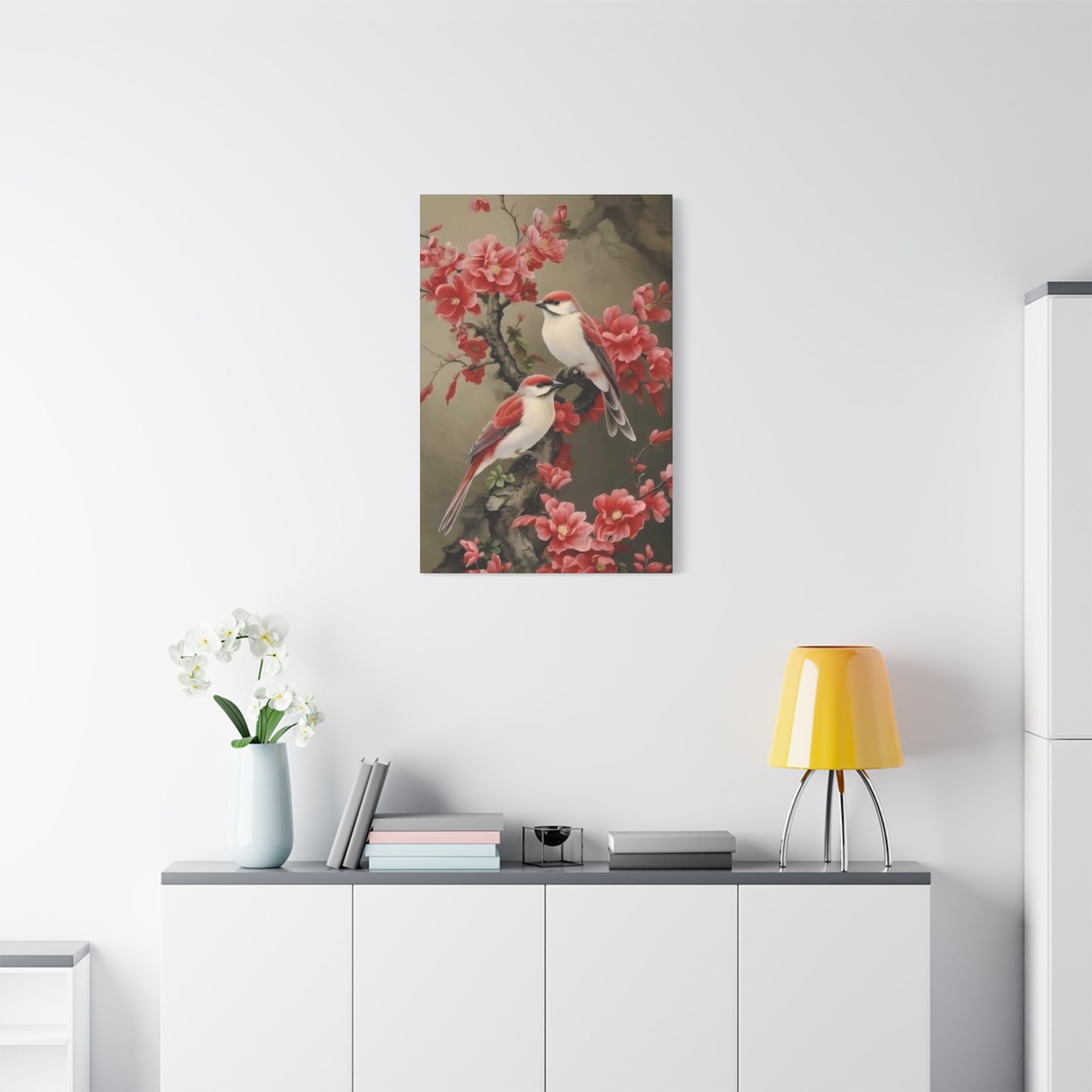 Birds Red Leaves Wall Art & Canvas Prints