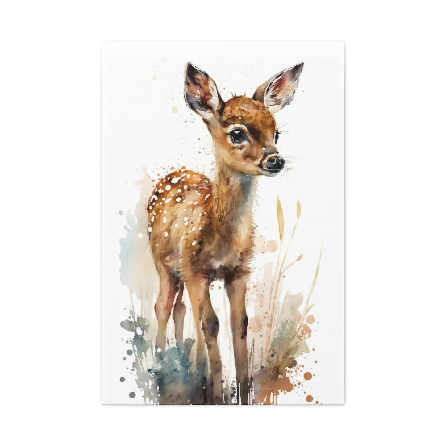 Baby Deer Watercolor Wall Art & Canvas Prints