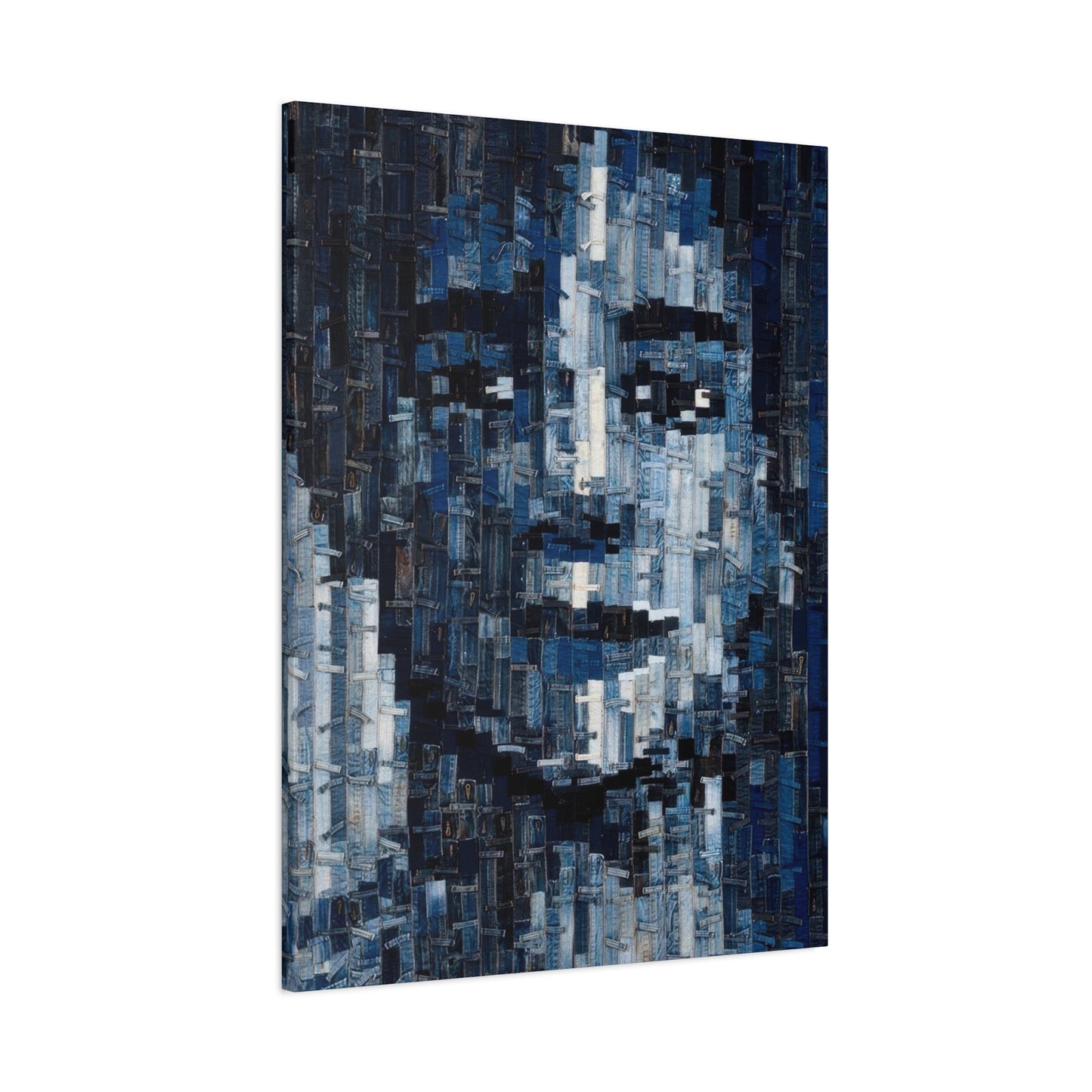 Denim Face Pattern Wall Art & Canvas Prints