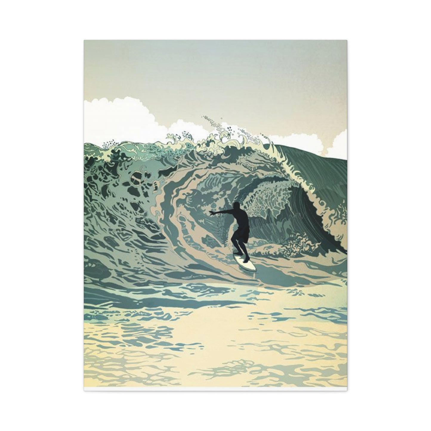 Wave Surfing Wall Art & Canvas Prints