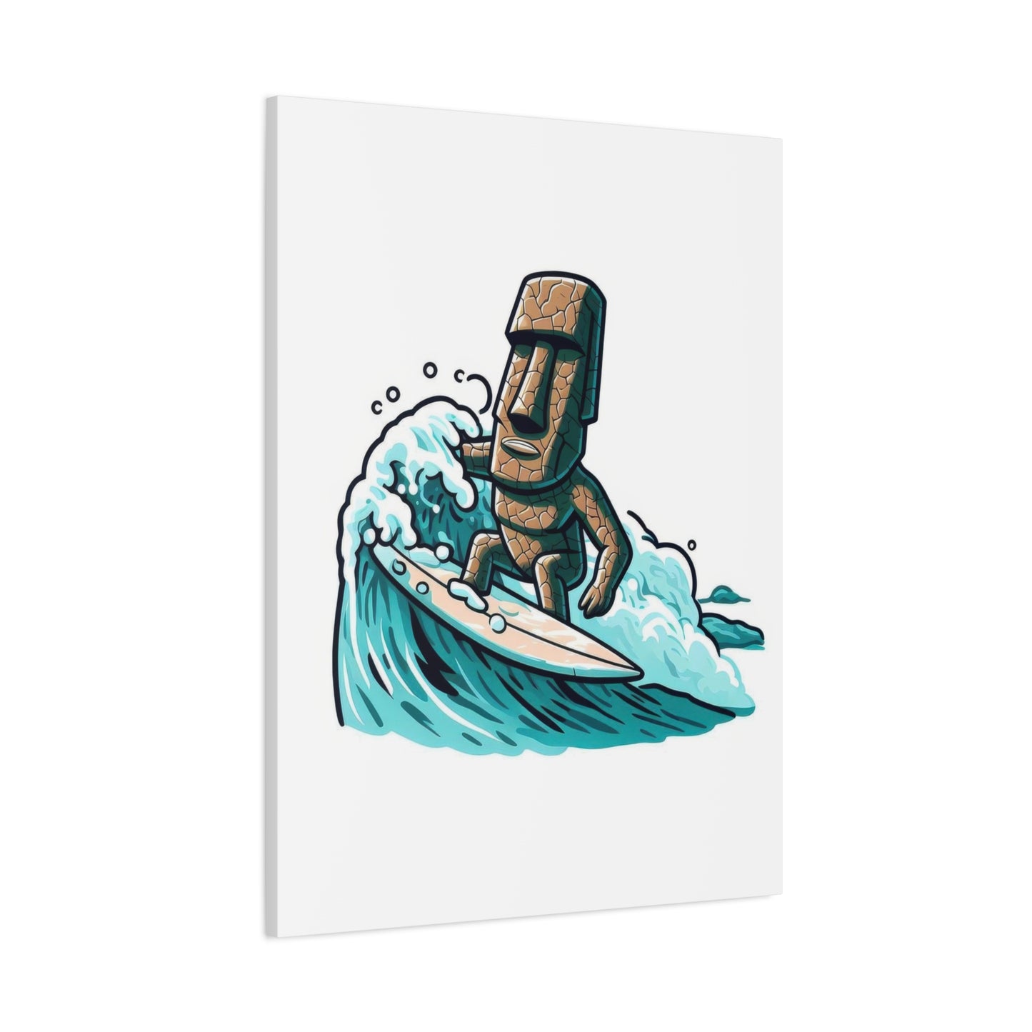 Hawaii Moai Surfing Wall Art & Canvas Prints
