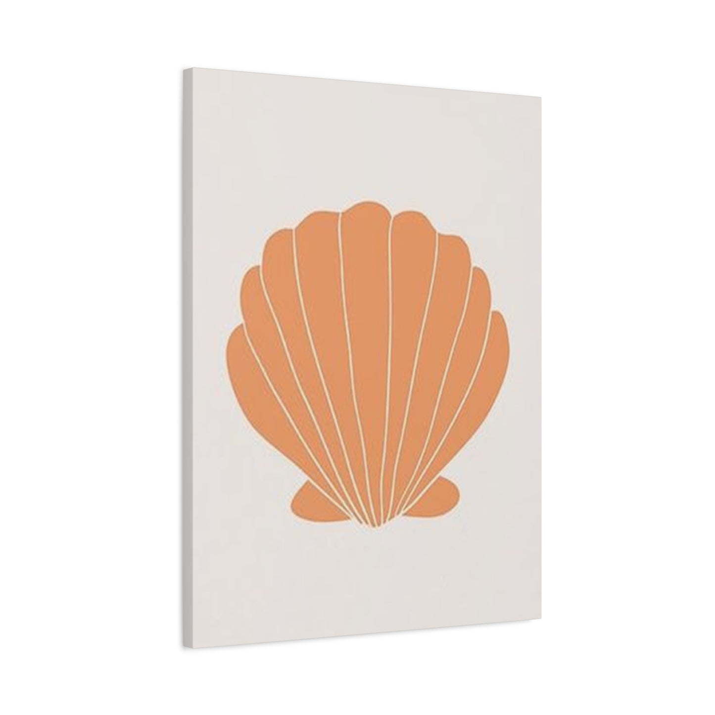 Beautiful Orange Shell Drawing Wall Art & Canvas Prints