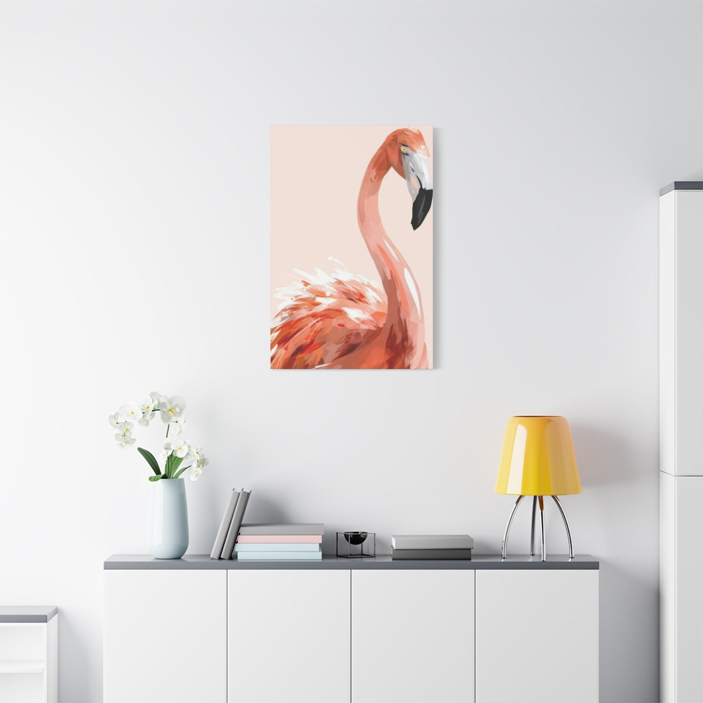 Flamingo Light Portrait Wall Art & Canvas Prints