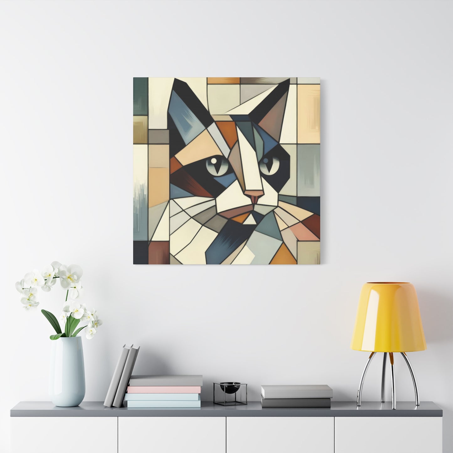 Cat Portrait Cubism Wall Art & Canvas Prints