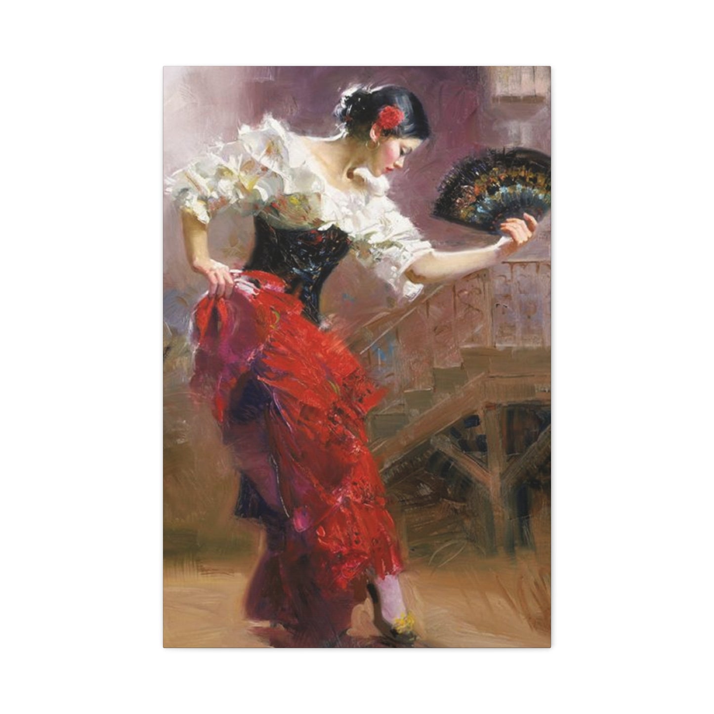 Spain Traditional Dancer Painting Wall Art & Canvas Prints