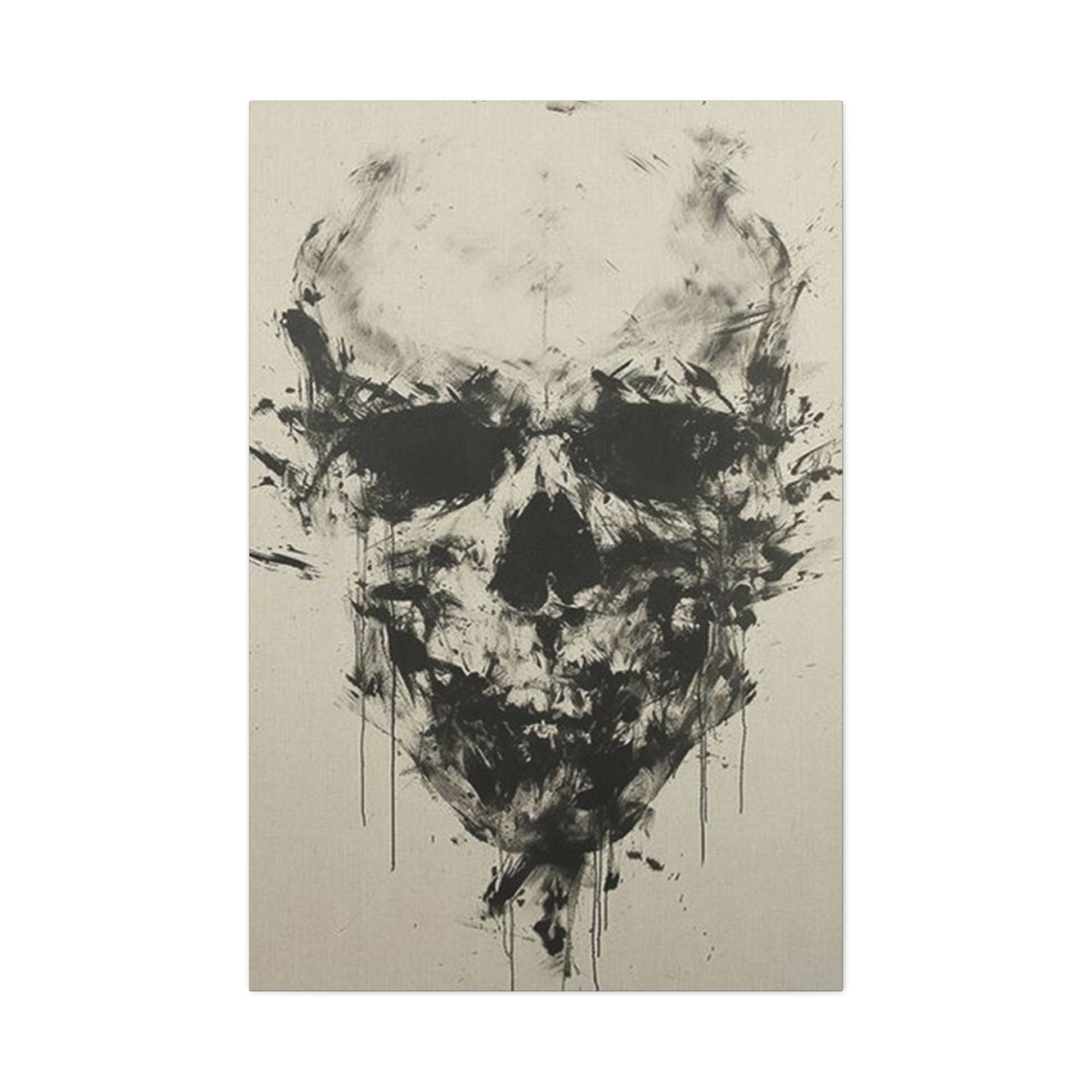 Skull Charcoal Drawing Wall Art & Canvas Prints