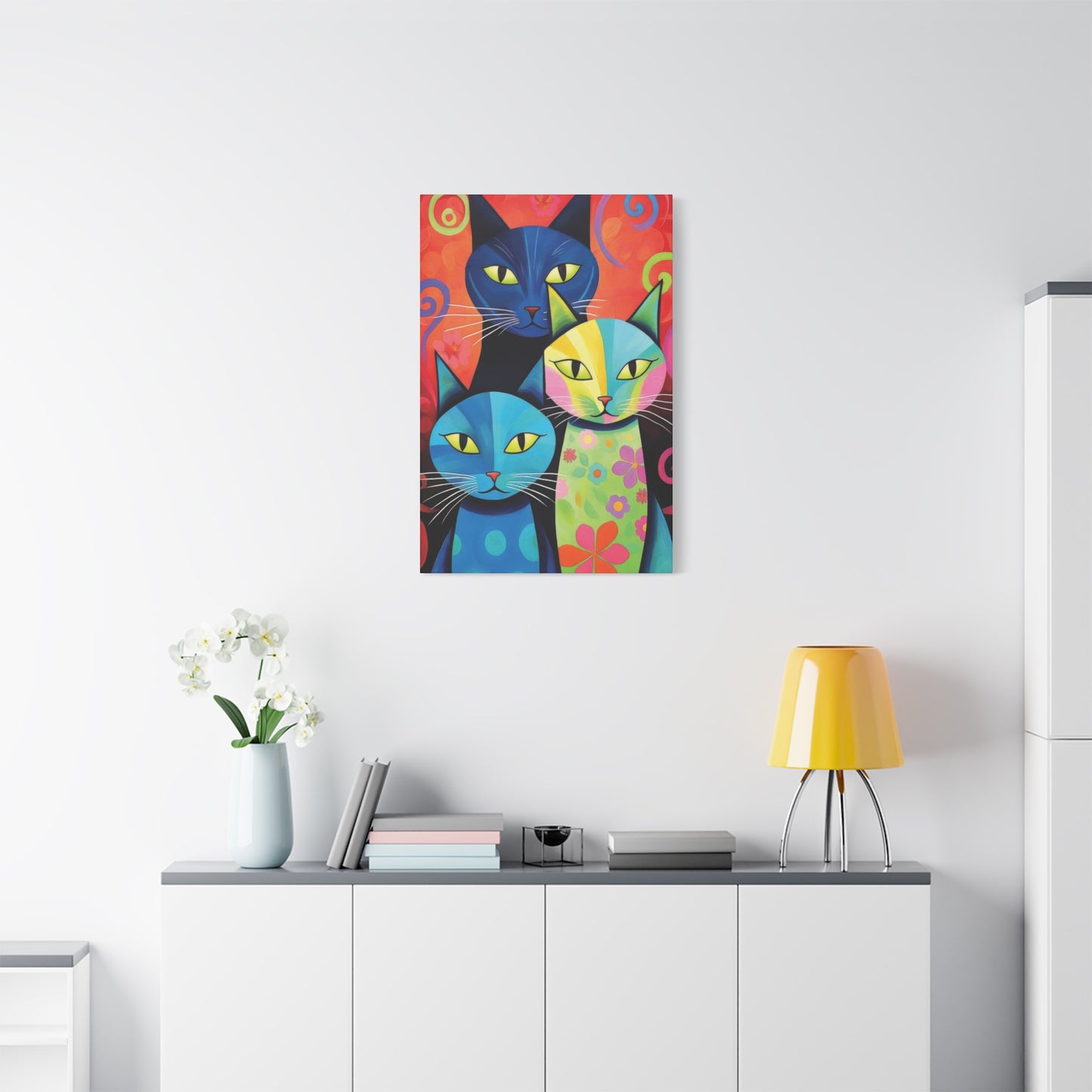 Cat Family Abstract Fresh Wall Art & Canvas Prints
