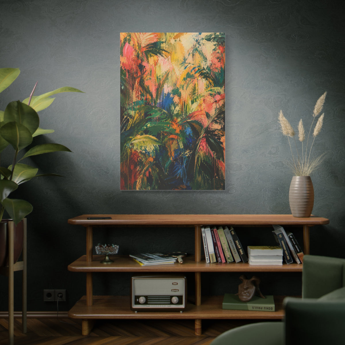 Abstract Expressionist Jungle Energy Tropical Wall Art & Canvas Print