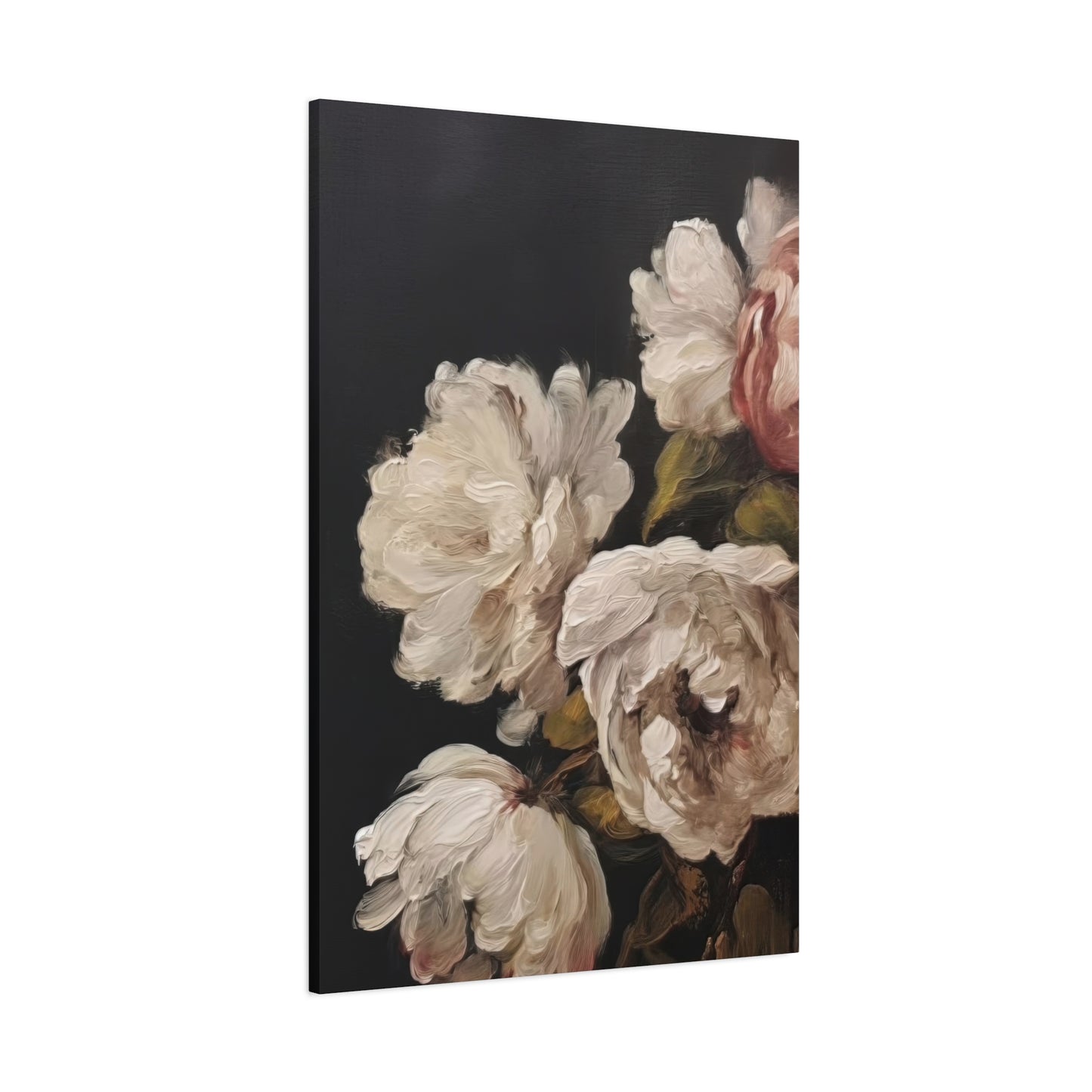 White Flower Dark Wall Art & Canvas Prints