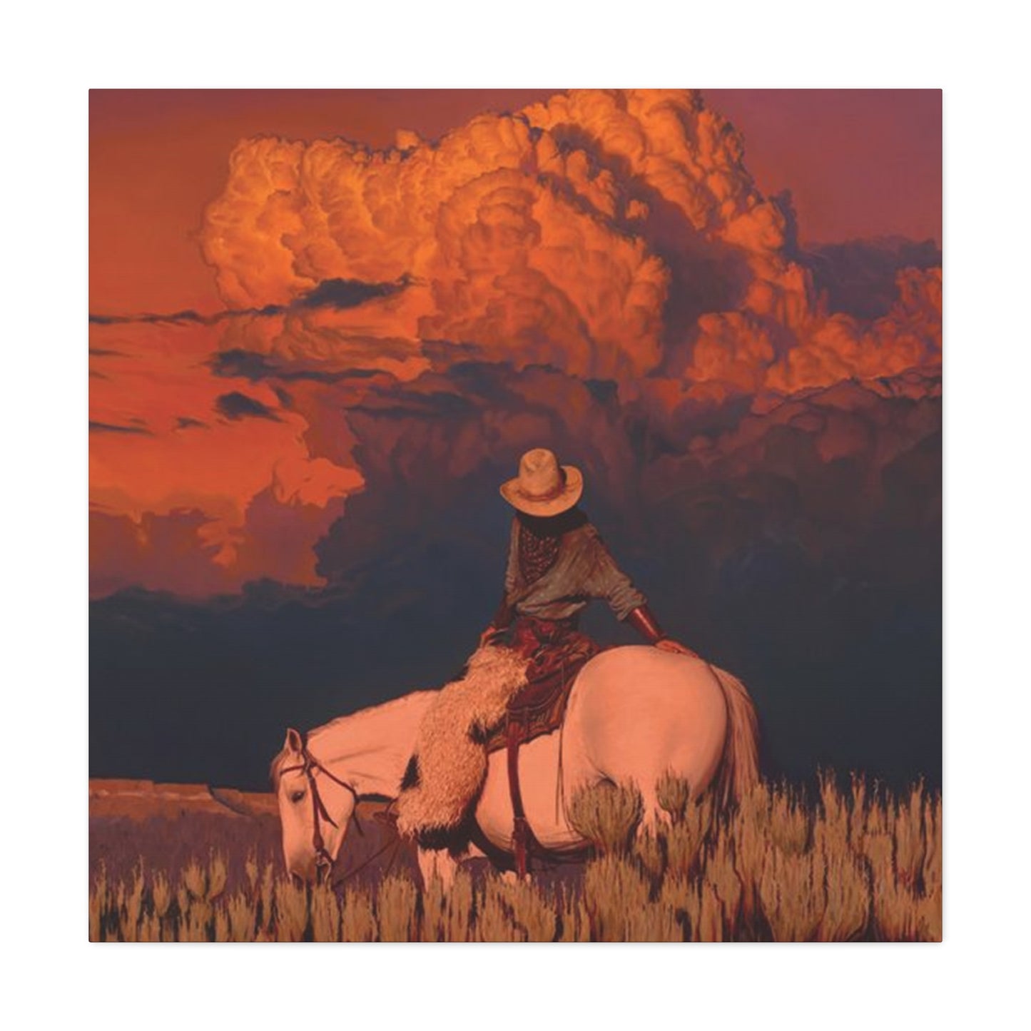Cowgirls In Sunset Wall Art & Canvas Prints