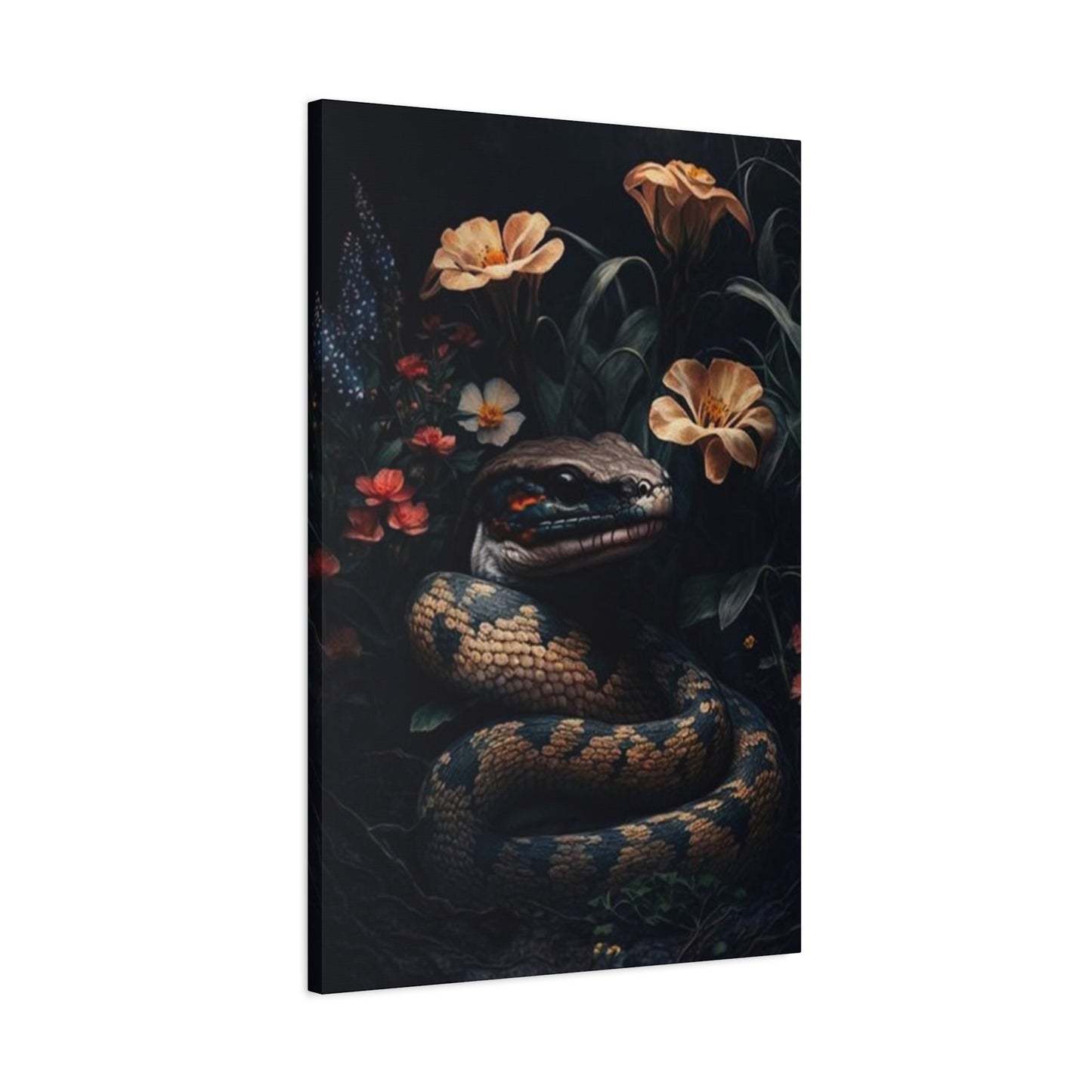 Snake With Flower Wall Art & Canvas Prints