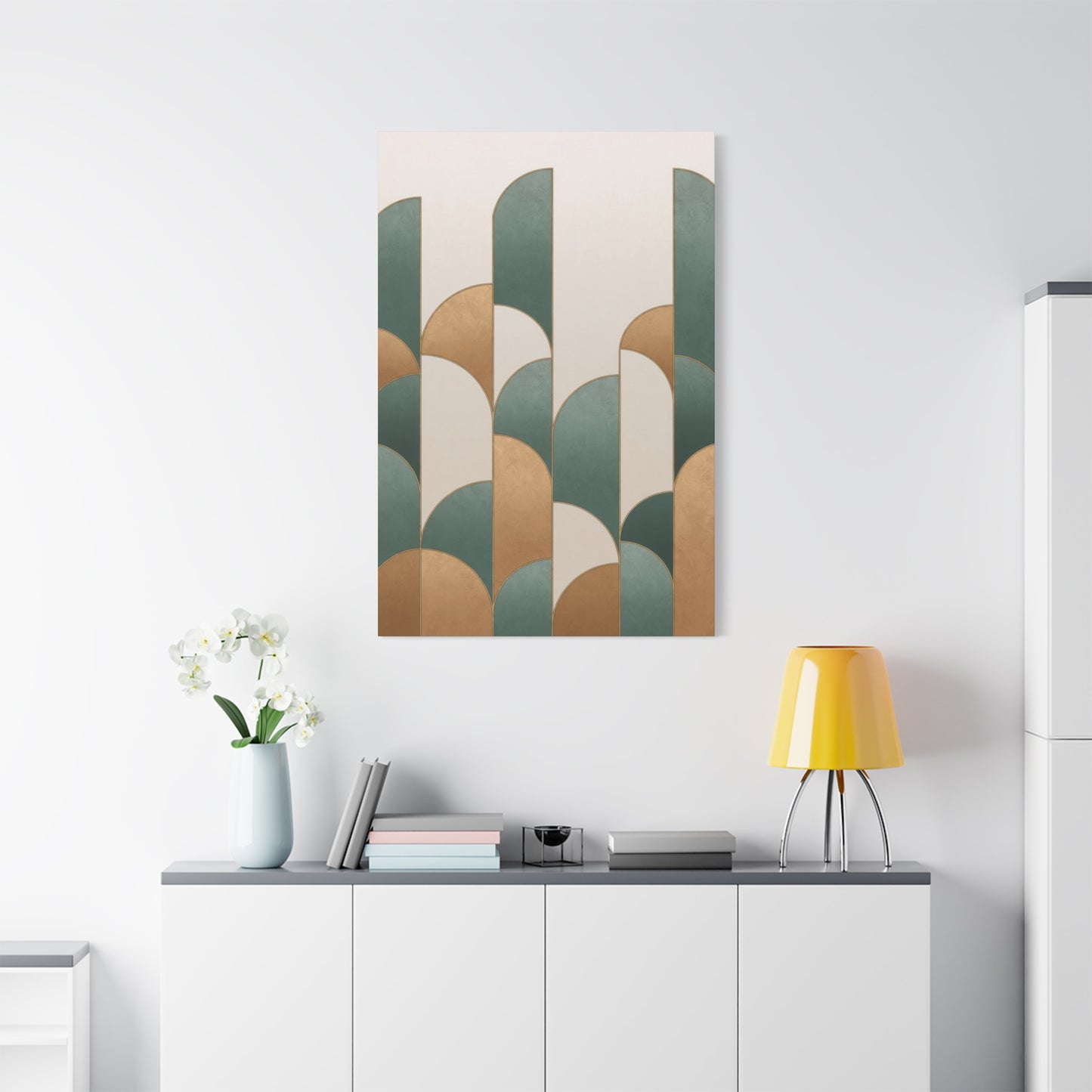 Abstract Teal Gold Opulence Wall Art & Canvas Prints