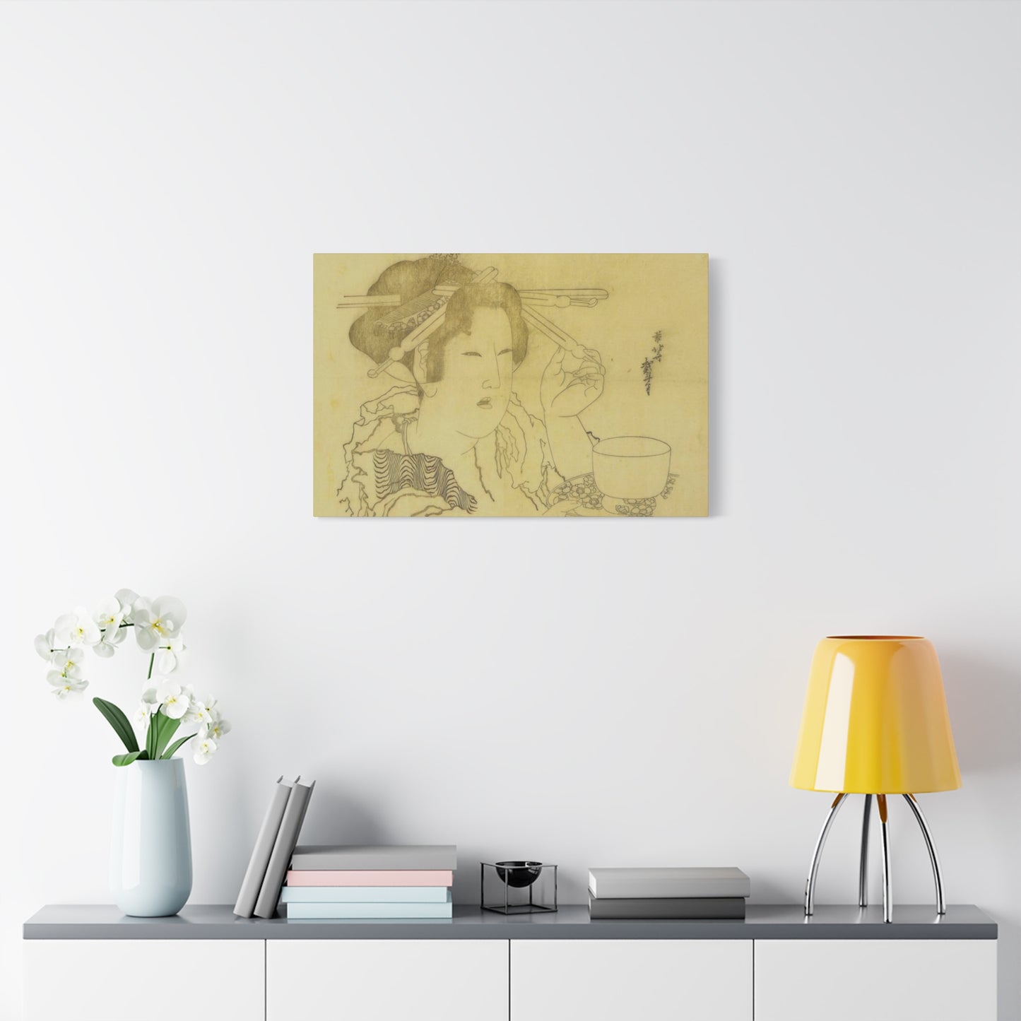 Katsushika Hokusai Woman With A Teacup Wall Art & Canvas Prints