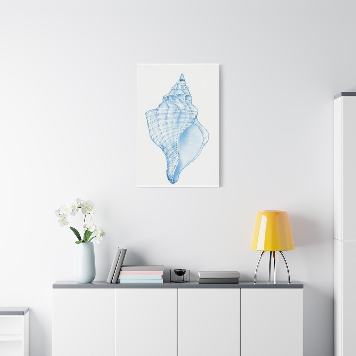 Blue Shell Drawing Wall Art & Canvas Prints