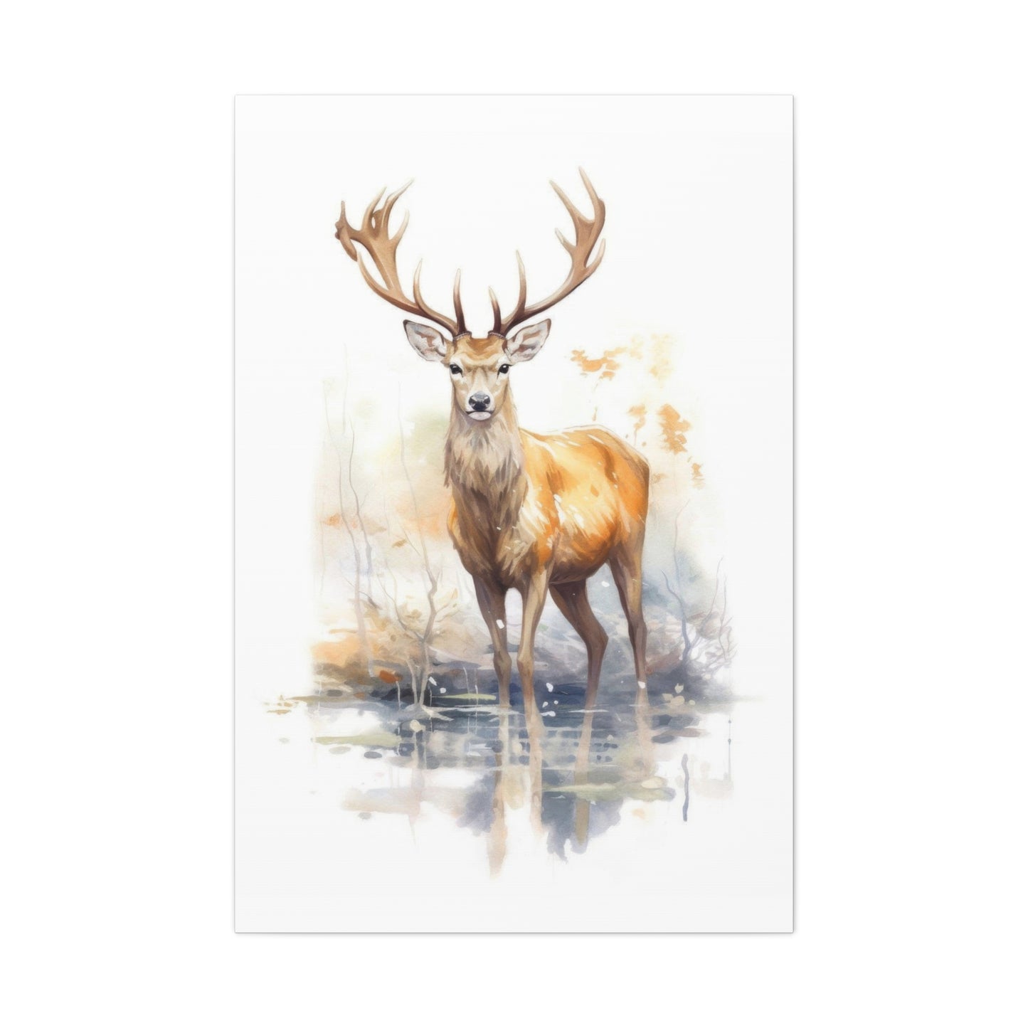 Large Deer Watercolor Wall Art & Canvas Prints