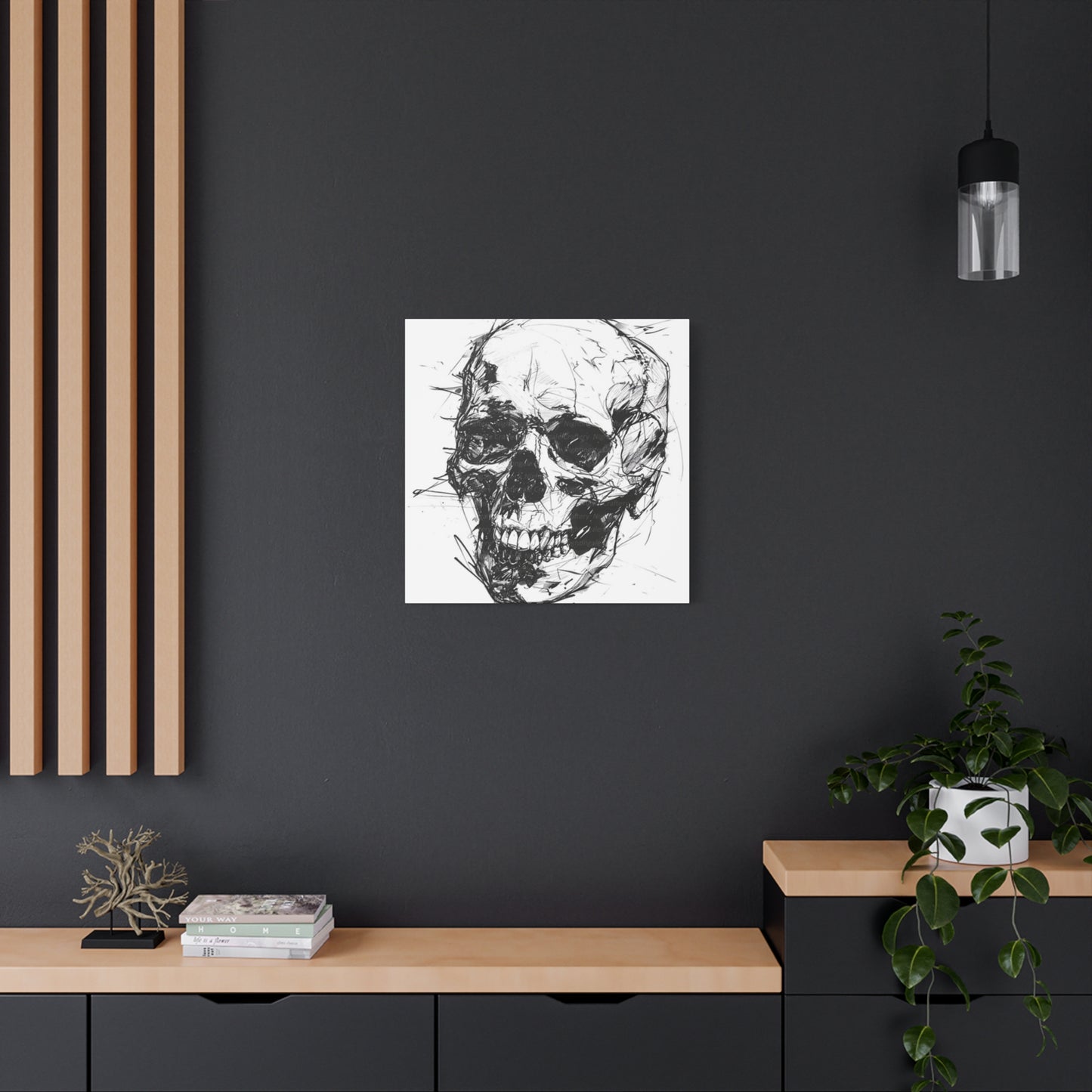 Skull Hand Drawing Wall Art & Canvas Prints