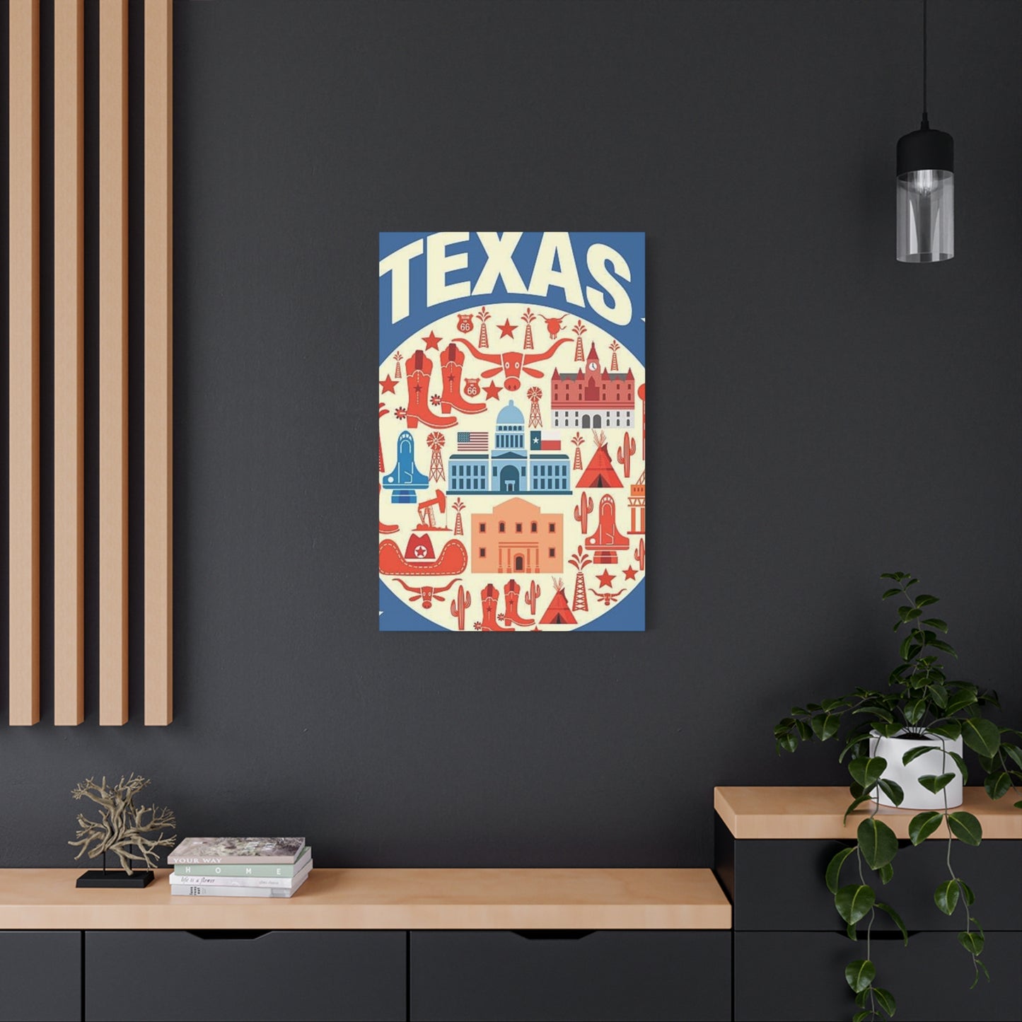 Blue Texas Poster Wall Art & Canvas Prints
