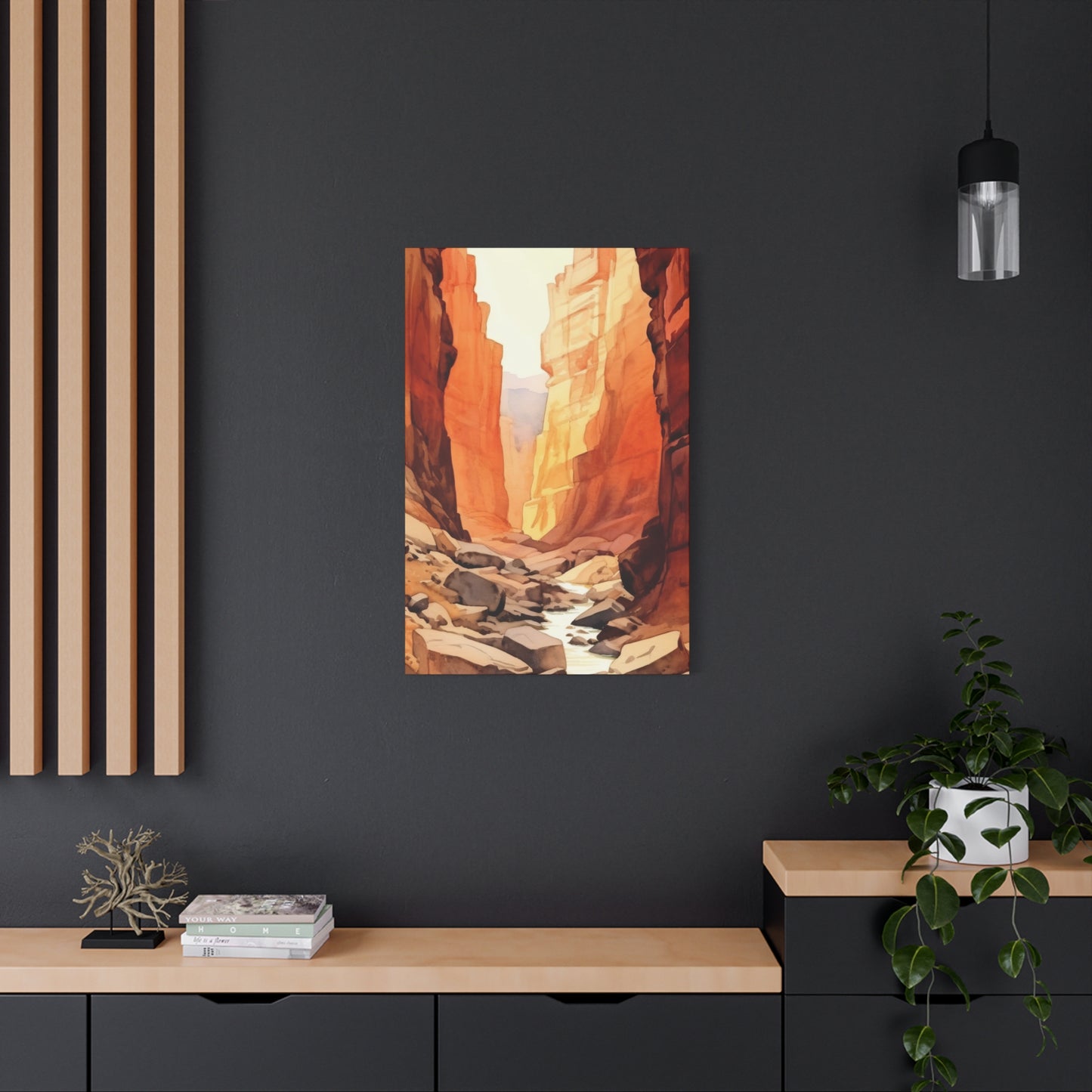 Desert Canyon Watercolor Earth Tones Wall Art & Canvas Prints