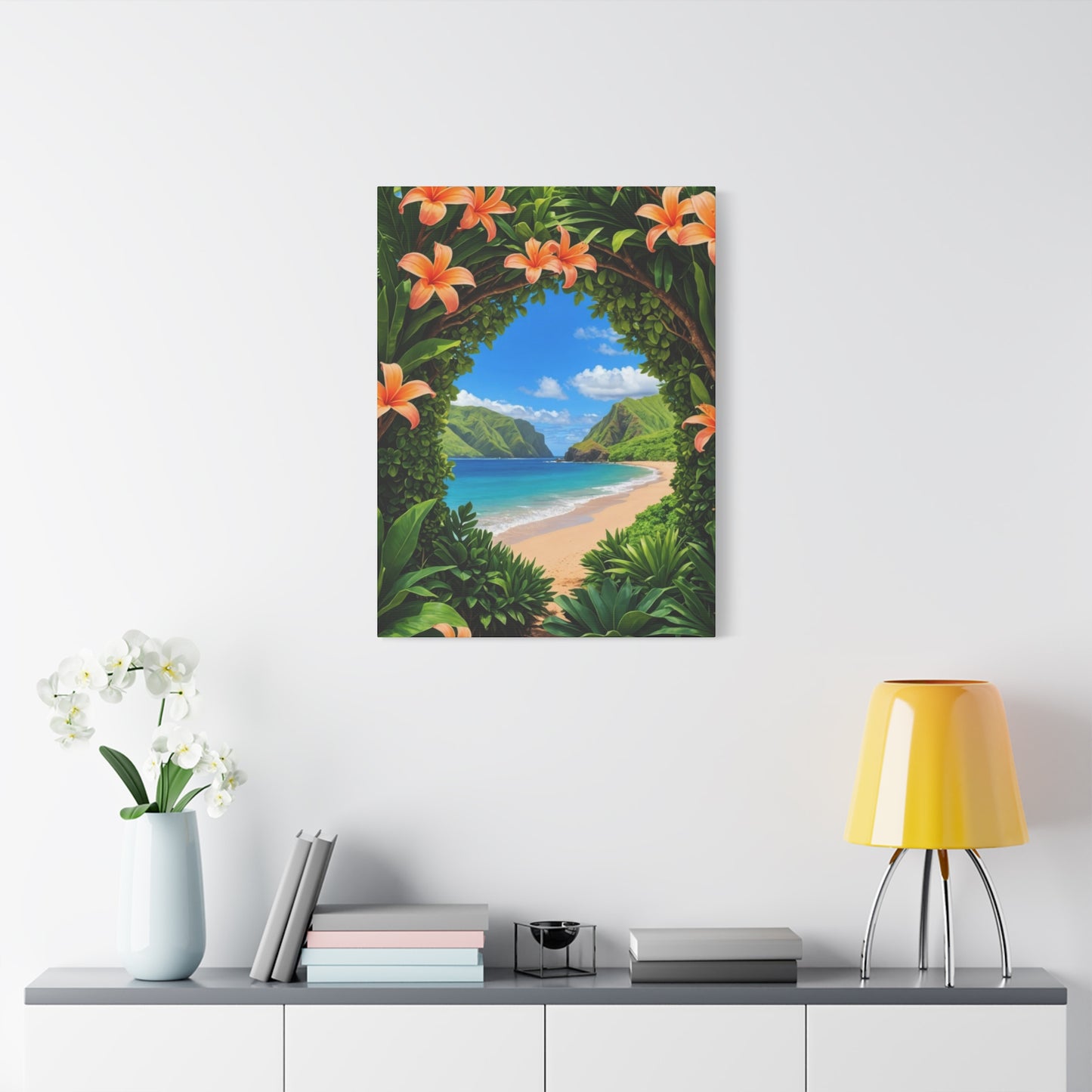 Hawaii Flower Frame Wall Art & Canvas Prints