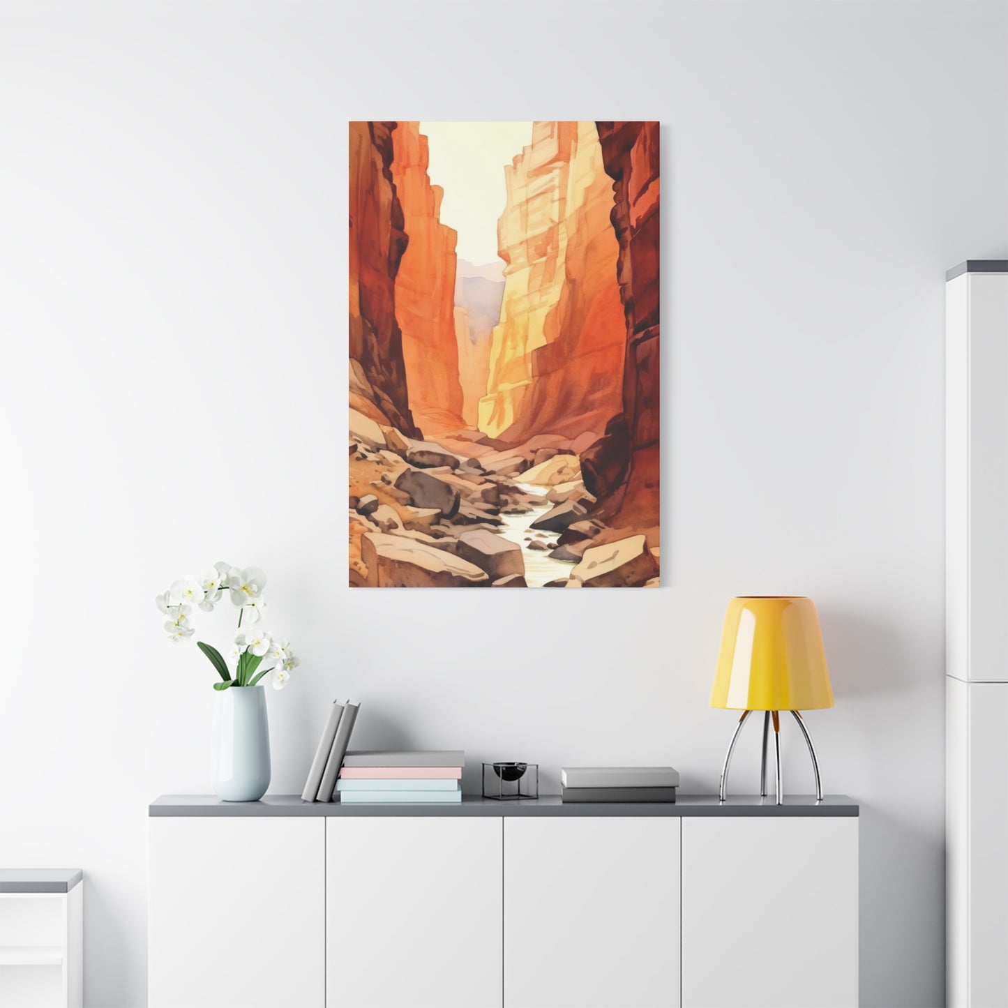 Desert Canyon Watercolor Earth Tones Wall Art & Canvas Prints