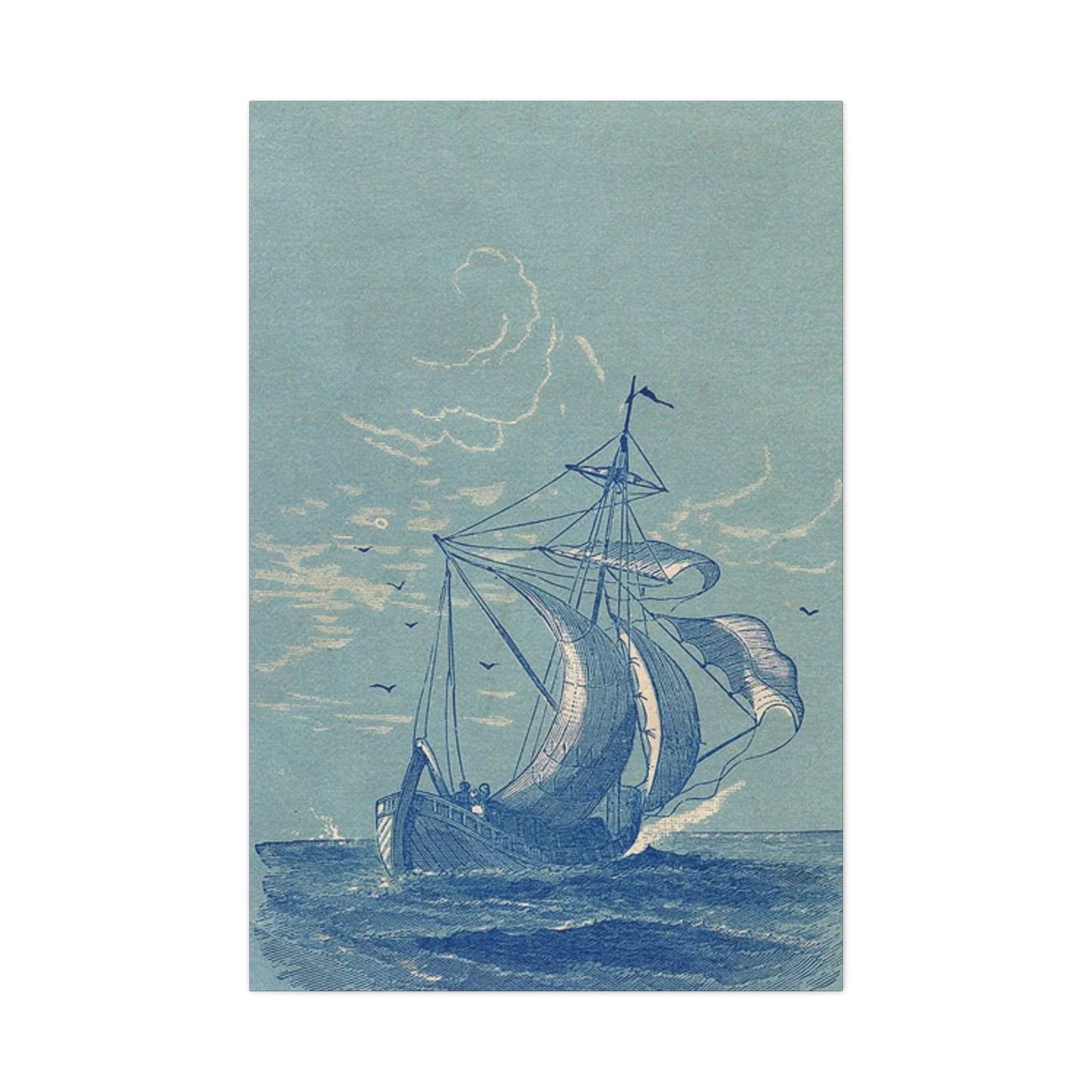 Ship Sailing In Sea Wall Art & Canvas Prints