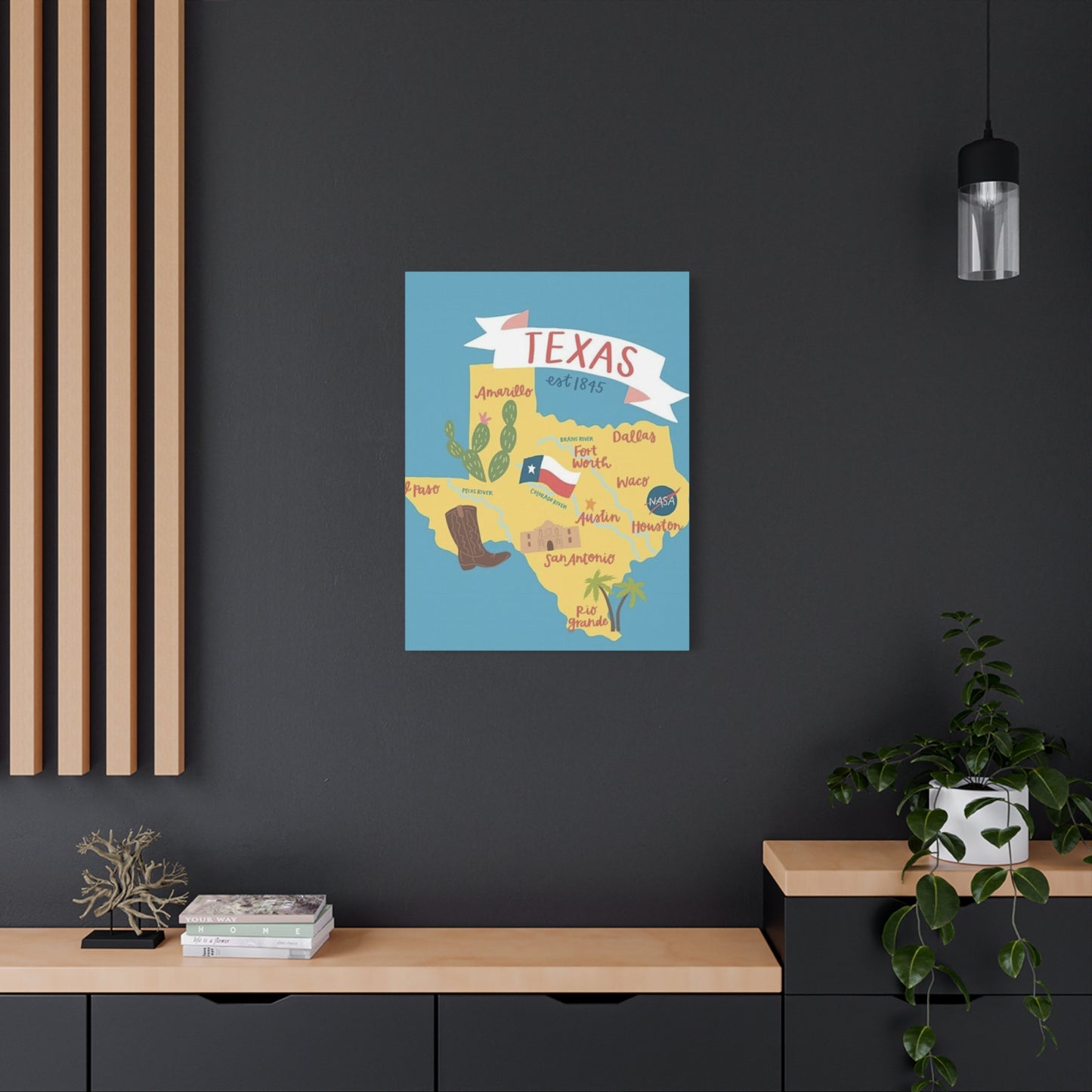 Texas Est. 1845 Poster Wall Art & Canvas Prints